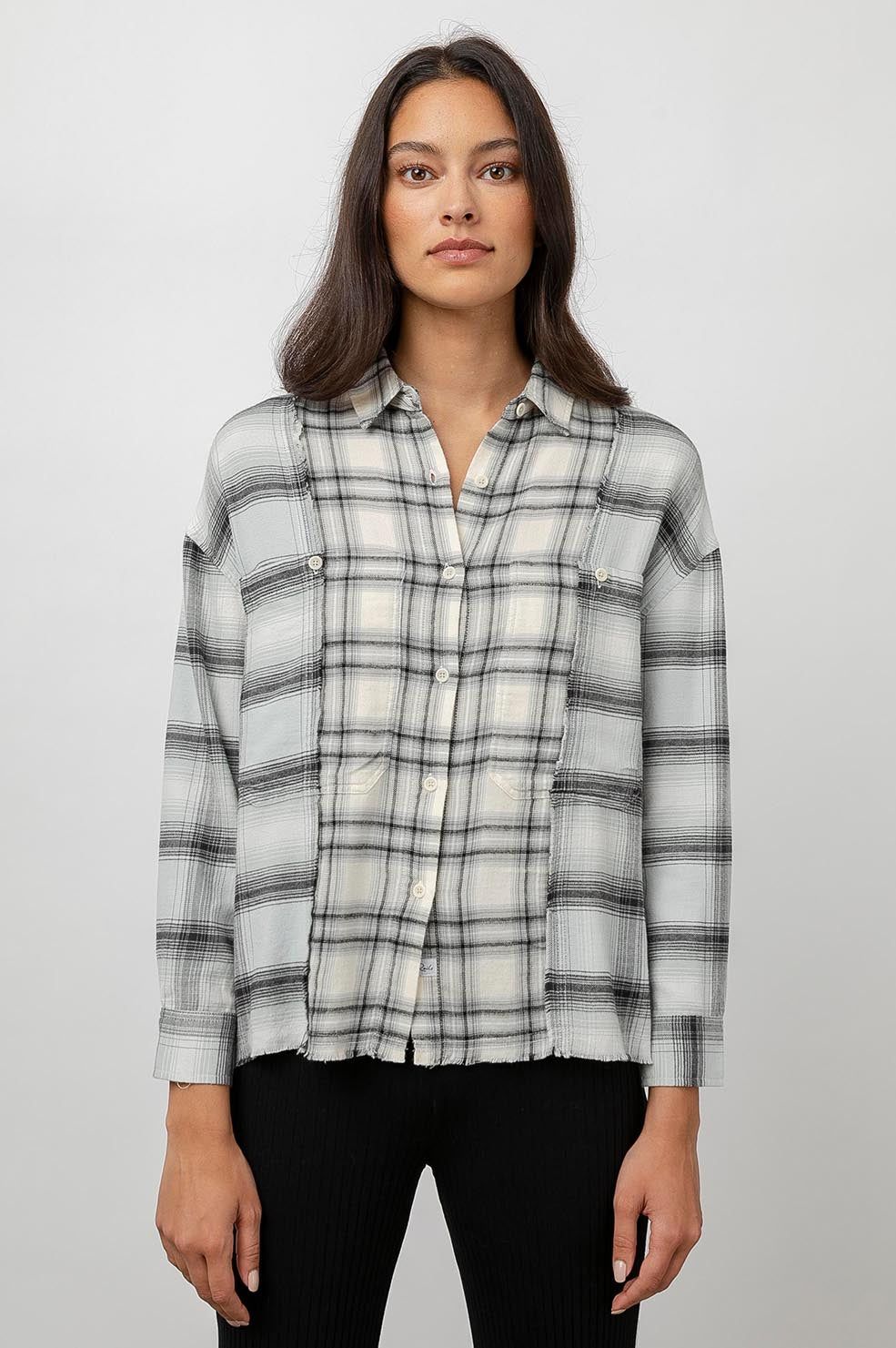 RONIN SHIRT - PISTACHIO FROST MIXED PLAID sold by Rails