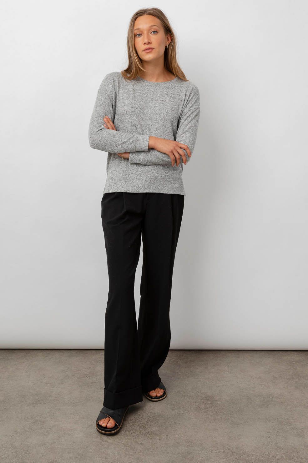 IGGY TOP - MELANGE GREY sold by Rails product image thumbnail 4