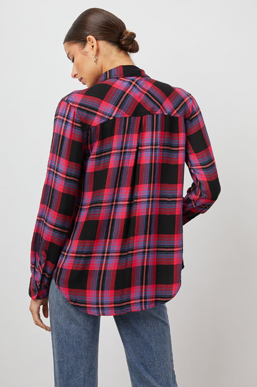 HUNTER SHIRT - BLACK CORAL TEAL sold by Rails product image thumbnail 5