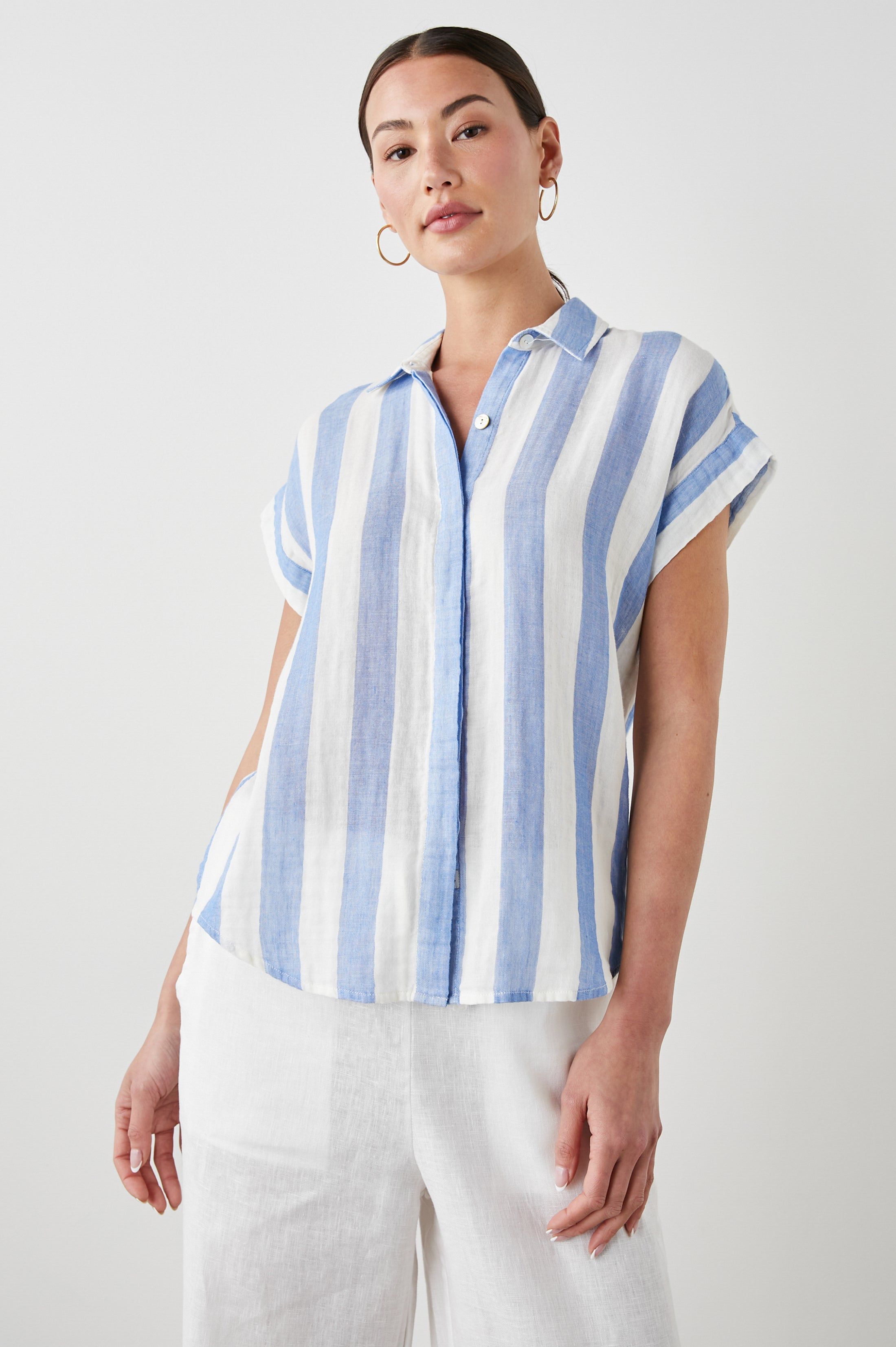 JAMIE SHIRT - FERMO STRIPE sold by Rails