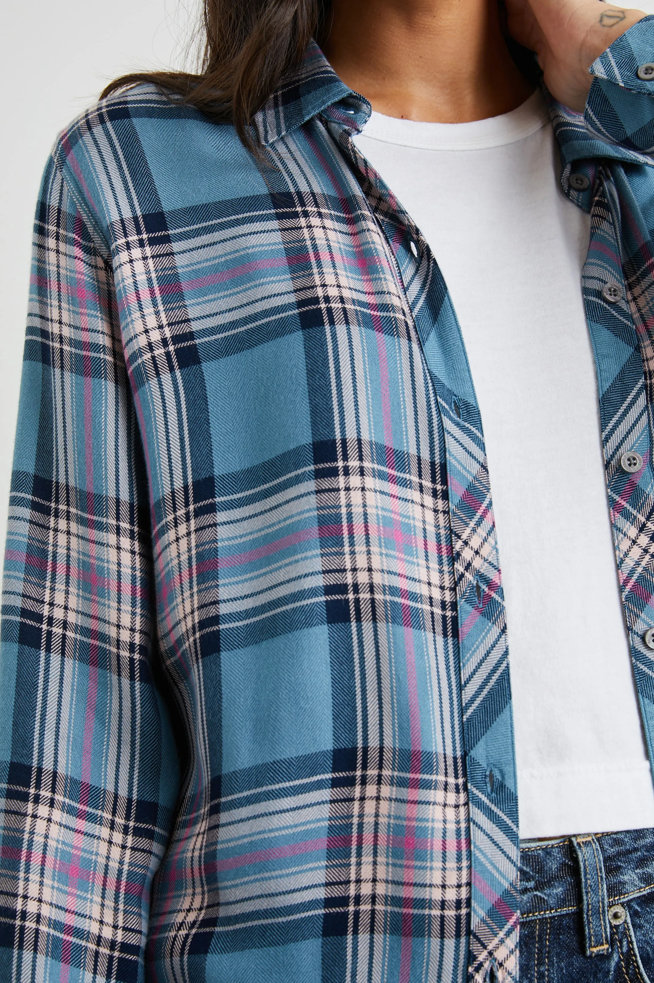 HUNTER SHIRT - BLUE JASPER BLUSH sold by Rails product image thumbnail 2