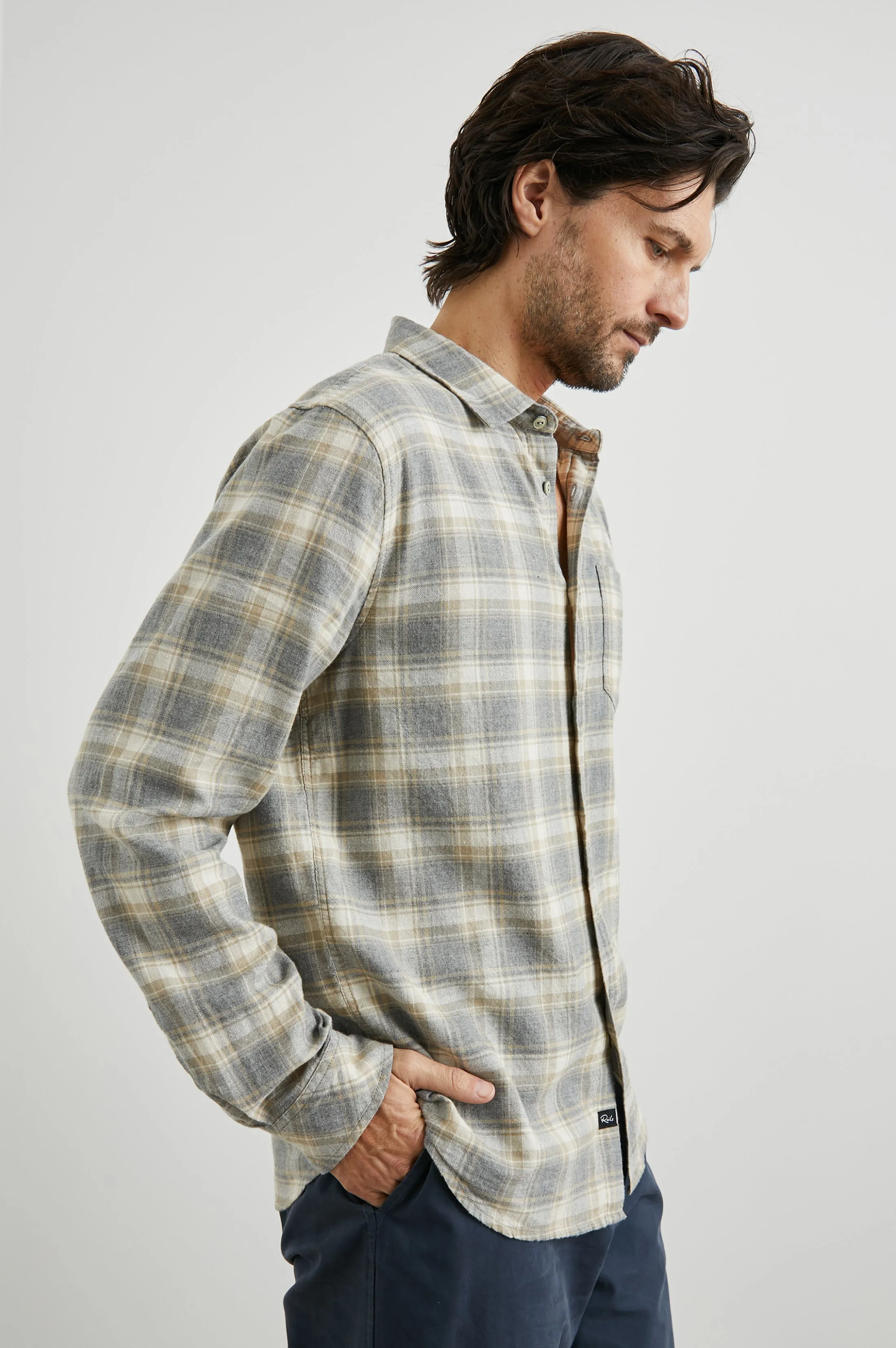 WYATT SHIRT - CHARCOAL DESERT MELANGE sold by Rails product image thumbnail 4