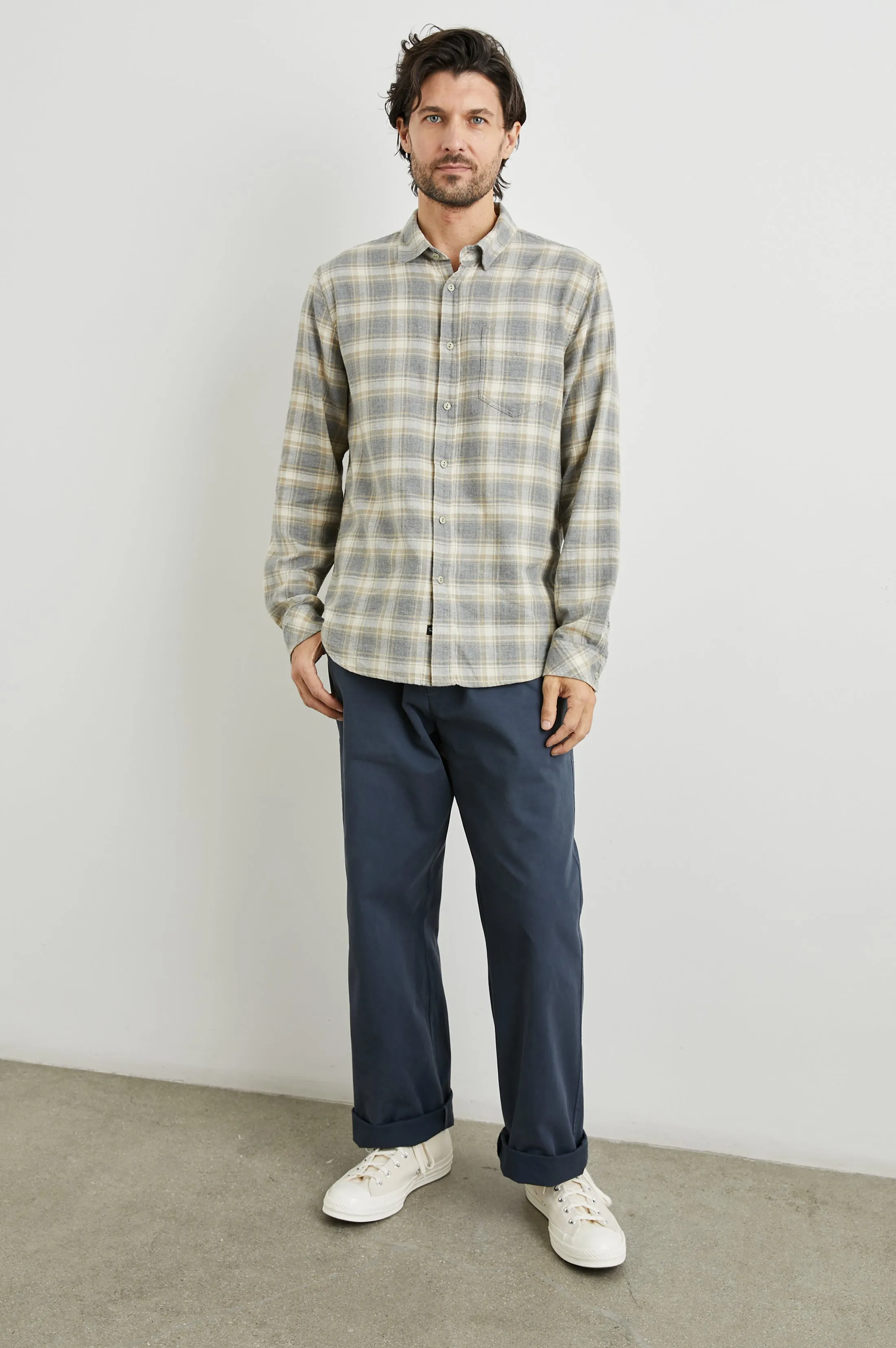 WYATT SHIRT - CHARCOAL DESERT MELANGE sold by Rails product image thumbnail 3