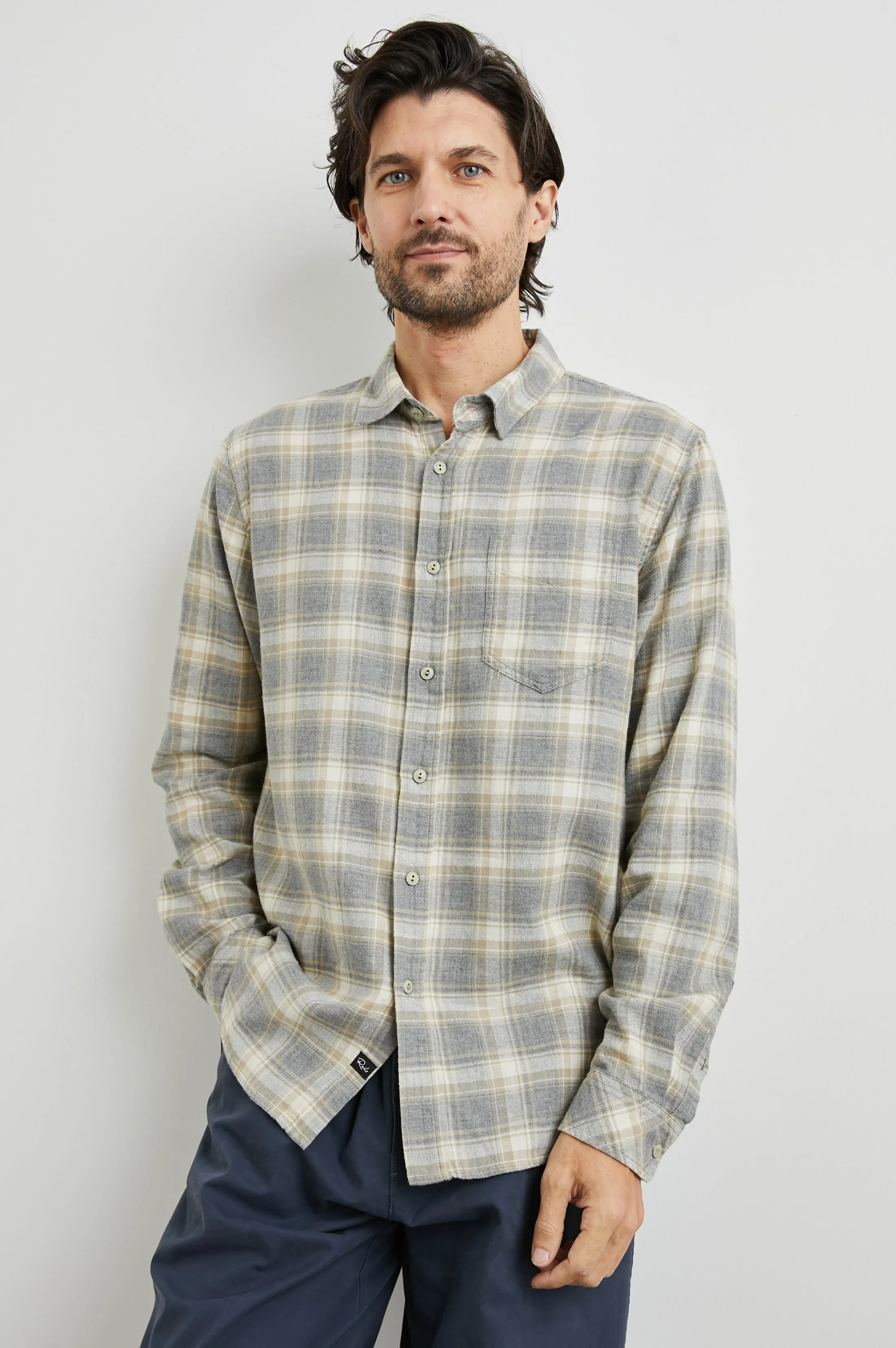 WYATT SHIRT - CHARCOAL DESERT MELANGE sold by Rails