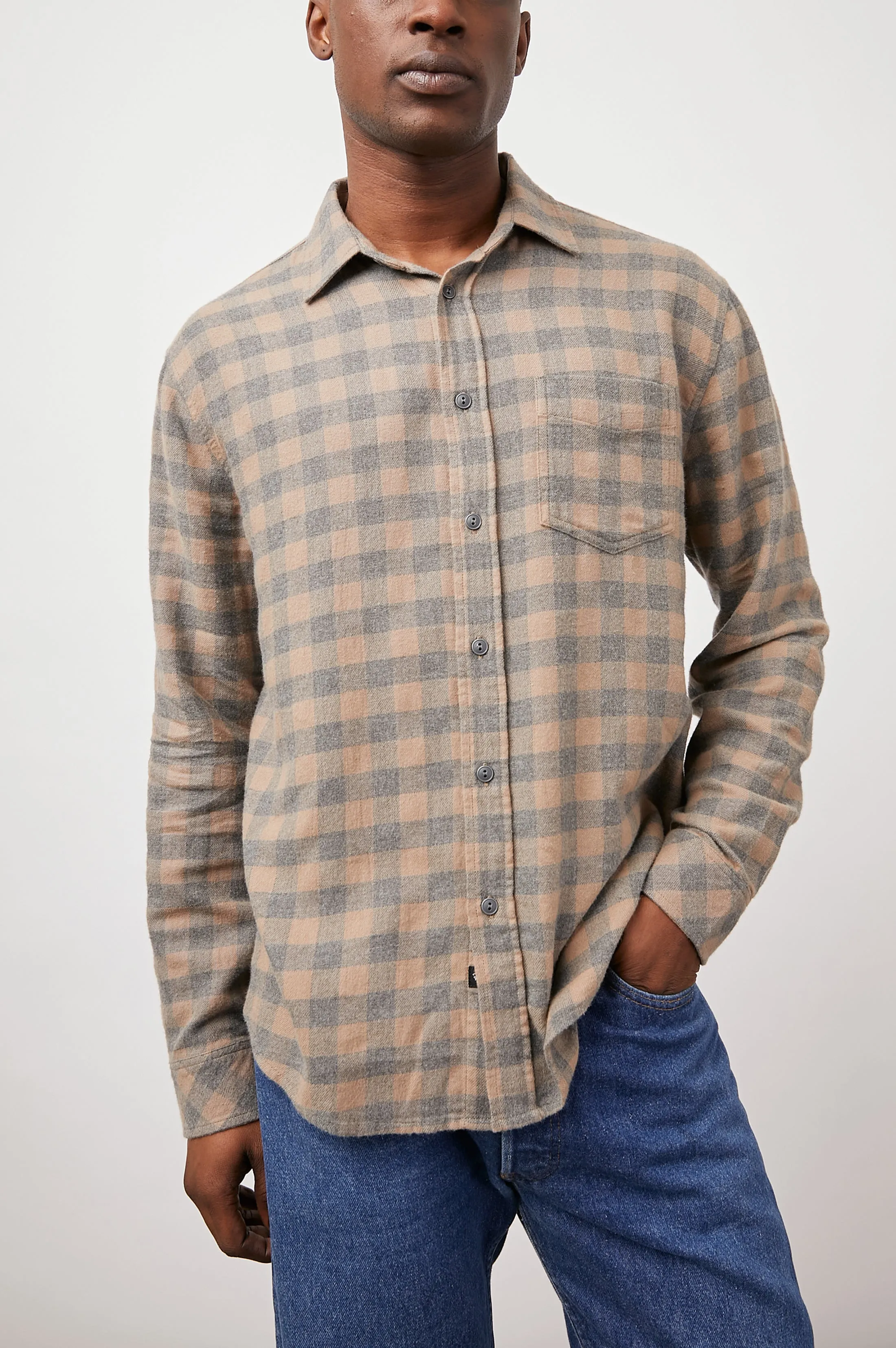 LENNOX SHIRT - CHARCOAL MIRE sold by Rails product image thumbnail 2