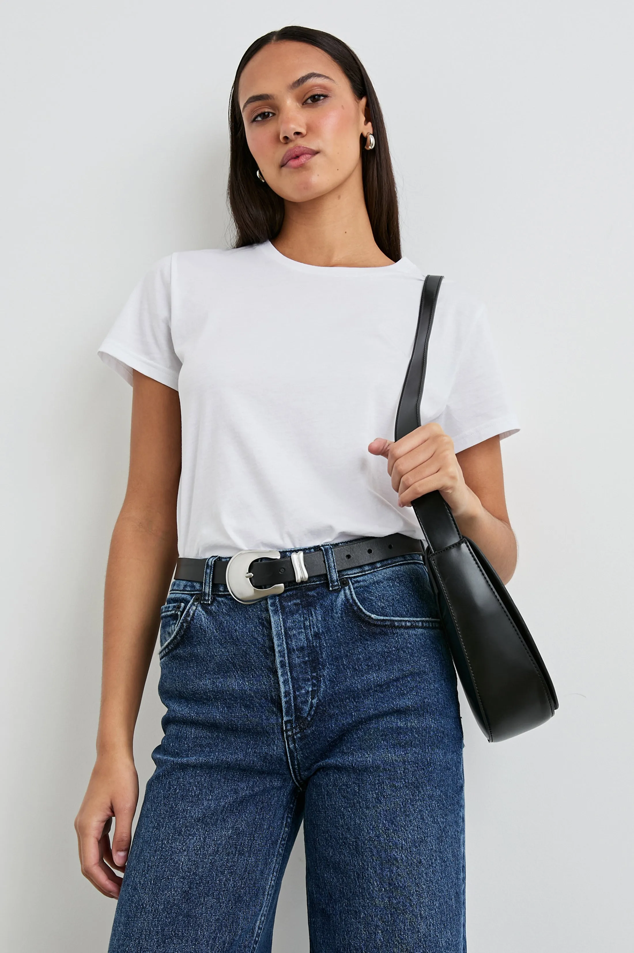 CLASSIC CREW NECK T-SHIRT - WHITE sold by Rails product image thumbnail 3