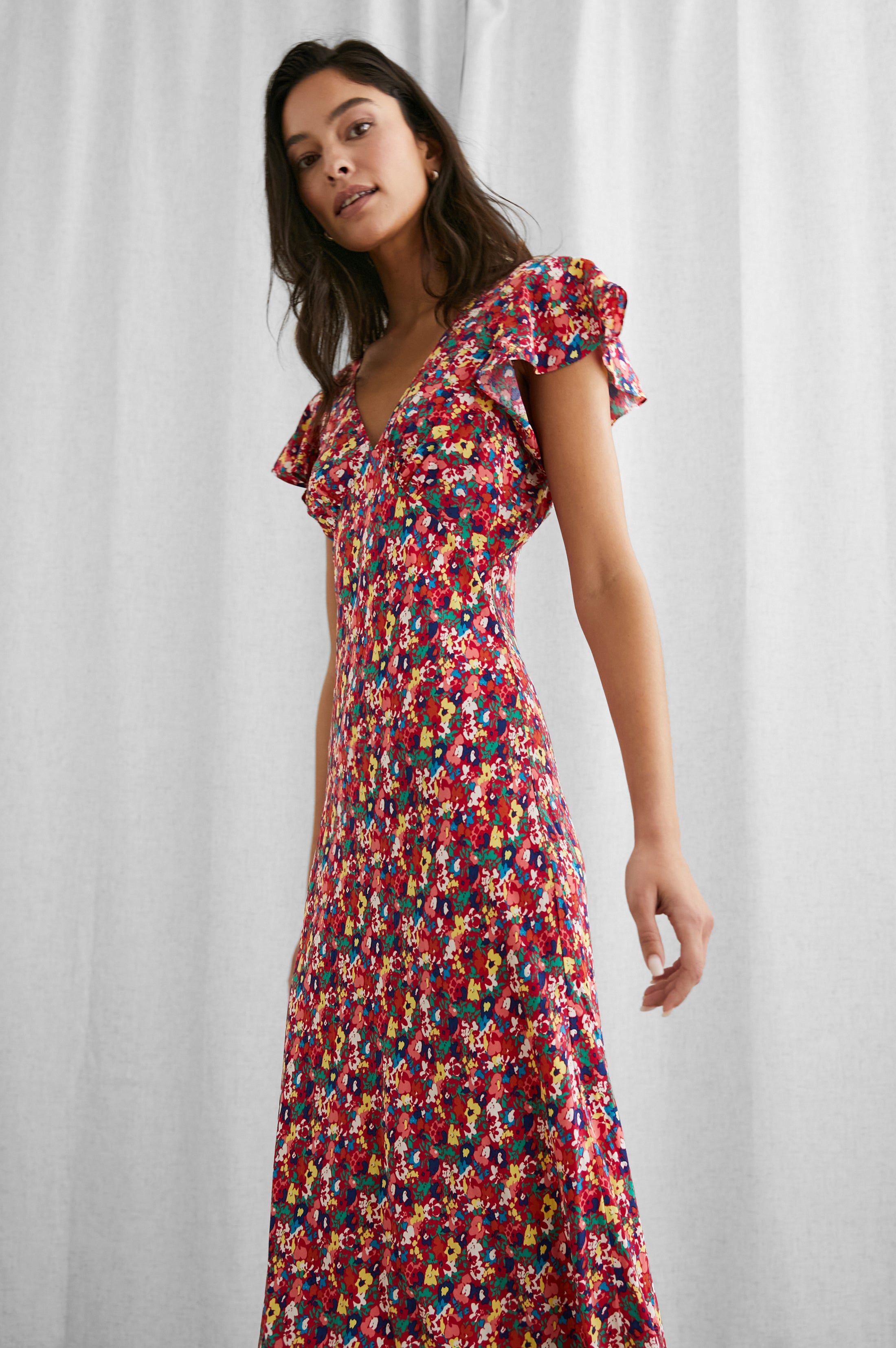 KENZ DRESS - SCARLET FLORAL sold by Rails