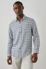 WYATT SHIRT - NAVY GINGHAM MELANGE sold by Rails