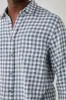 WYATT SHIRT - NAVY GINGHAM MELANGE sold by Rails