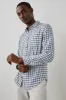 WYATT SHIRT - NAVY GINGHAM MELANGE sold by Rails
