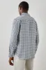 WYATT SHIRT - NAVY GINGHAM MELANGE sold by Rails