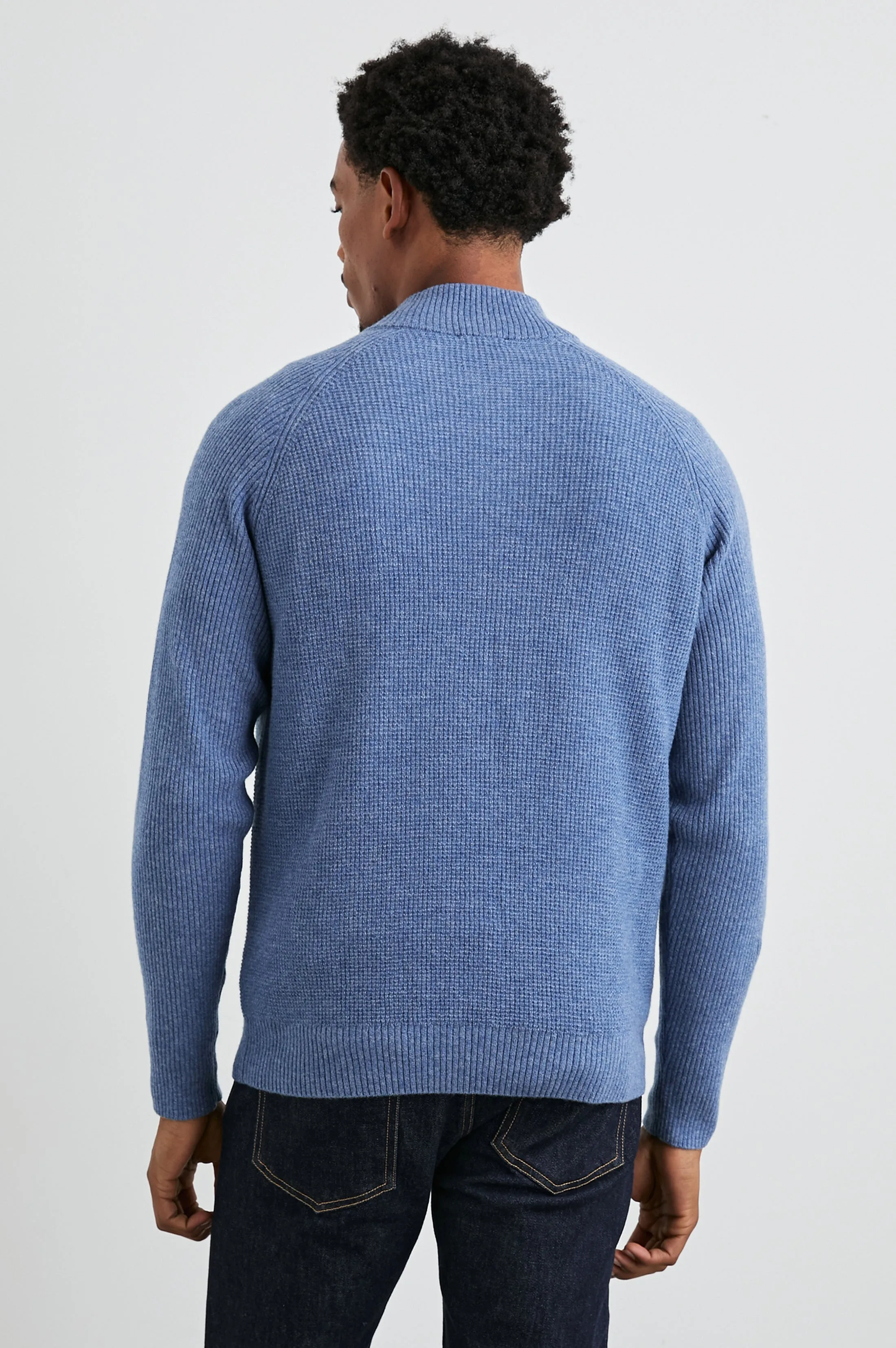 STARK QUARTER ZIP - CERULEAN MELANGE sold by Rails product image thumbnail 5