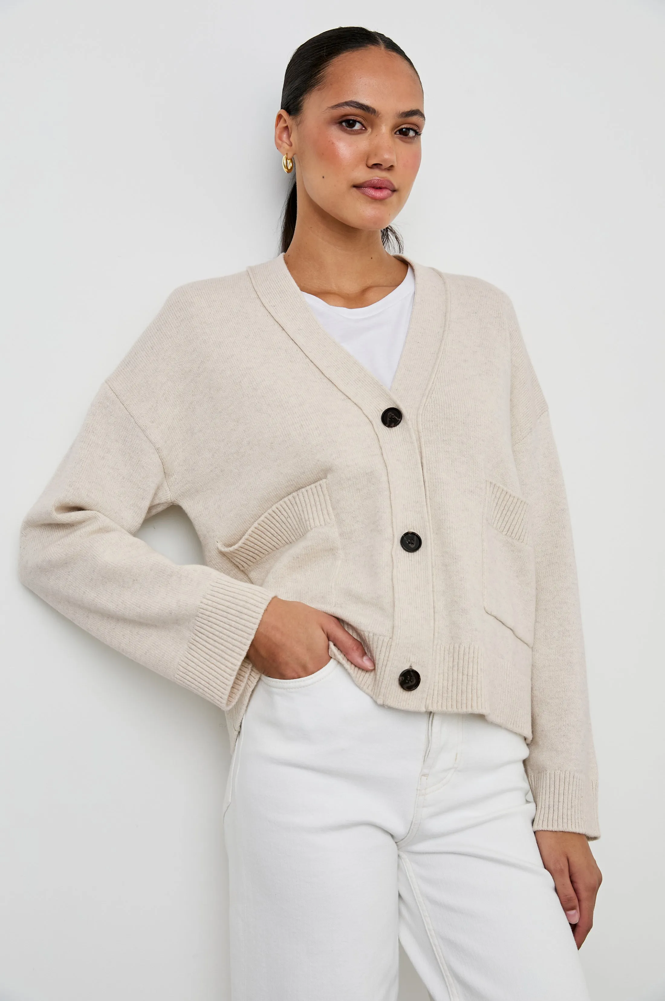 LINDI CARDIGAN - OATMEAL sold by Rails