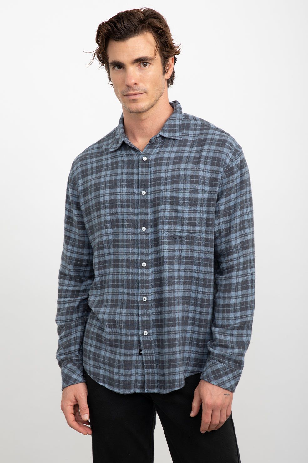 LENNOX SHIRT - OCEAN MELANGE sold by Rails