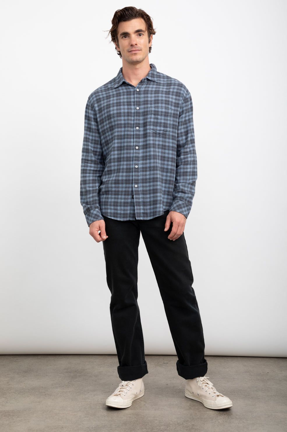LENNOX SHIRT - OCEAN MELANGE sold by Rails product image thumbnail 2