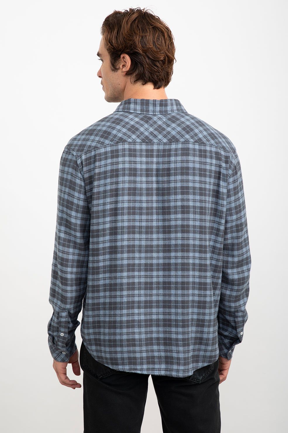 LENNOX SHIRT - OCEAN MELANGE sold by Rails product image thumbnail 4