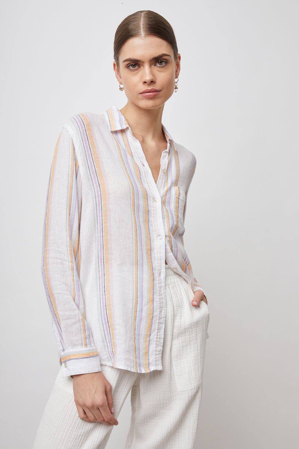 CHARLI SHIRT - MERIDA STRIPE sold by Rails