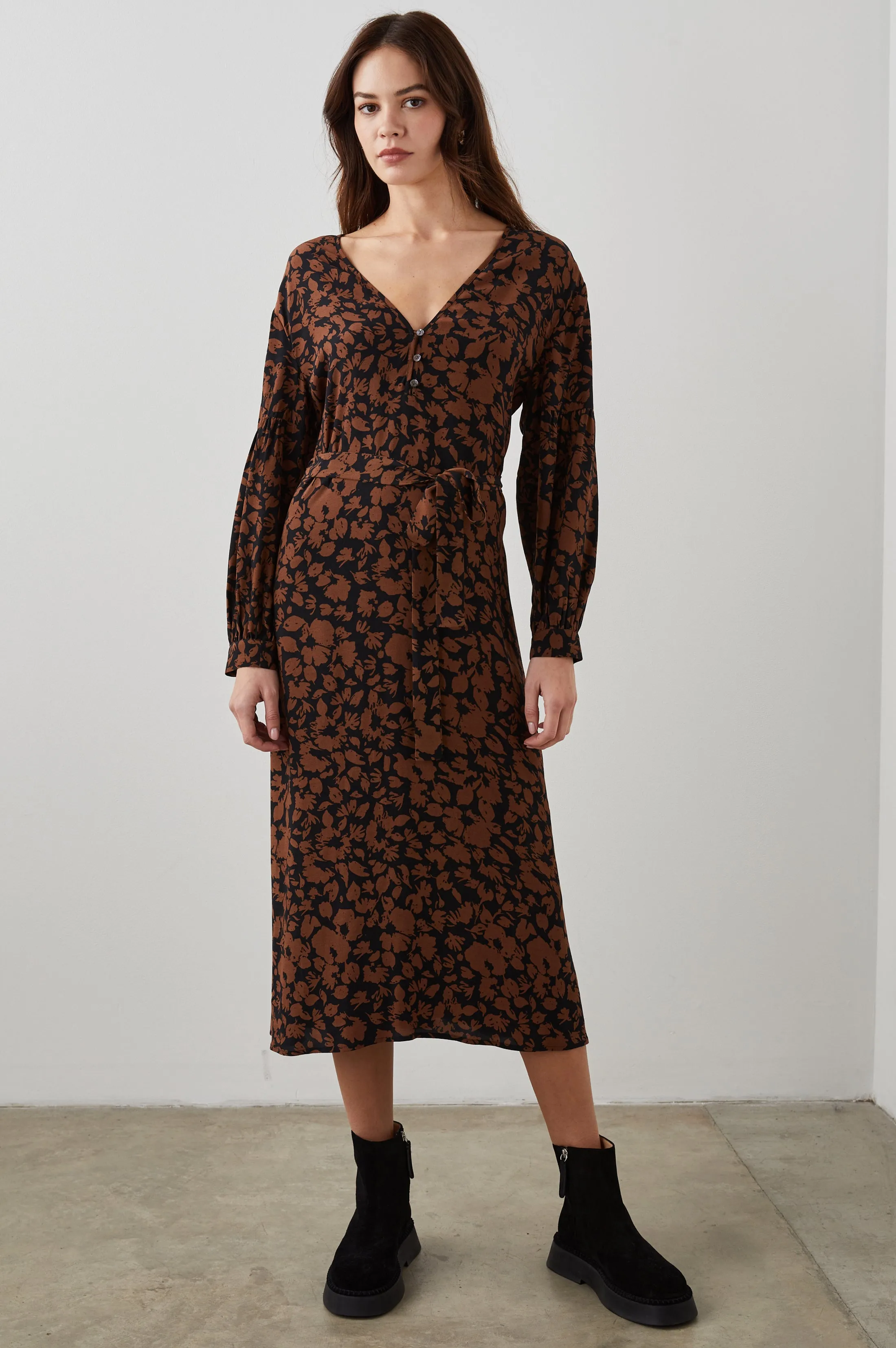 FABIAN DRESS - GARDEN SILHOUETTE sold by Rails