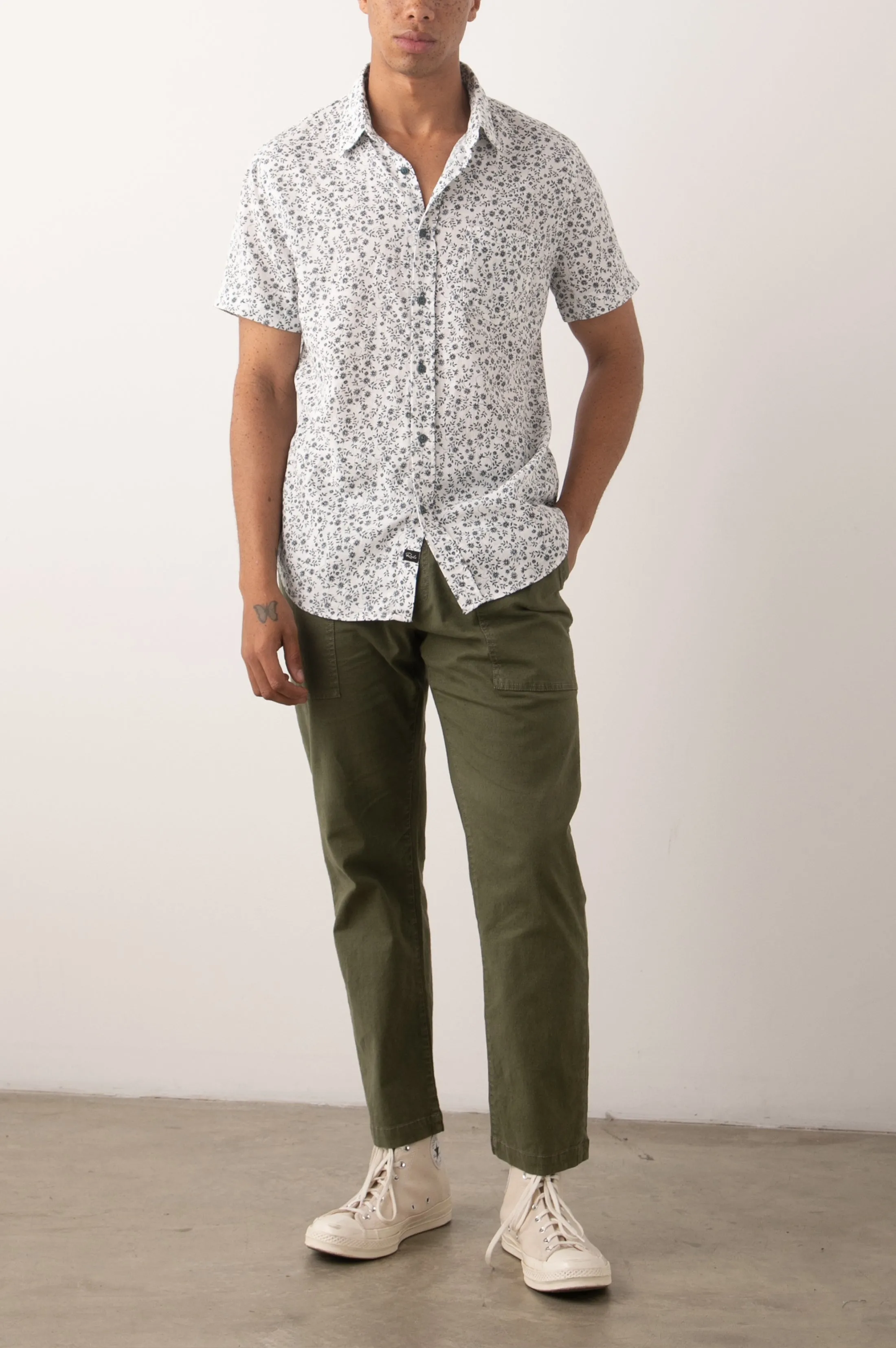 FAIRFAX SHIRT - CREEPING IVY WHITE BLUE sold by Rails product image thumbnail 4