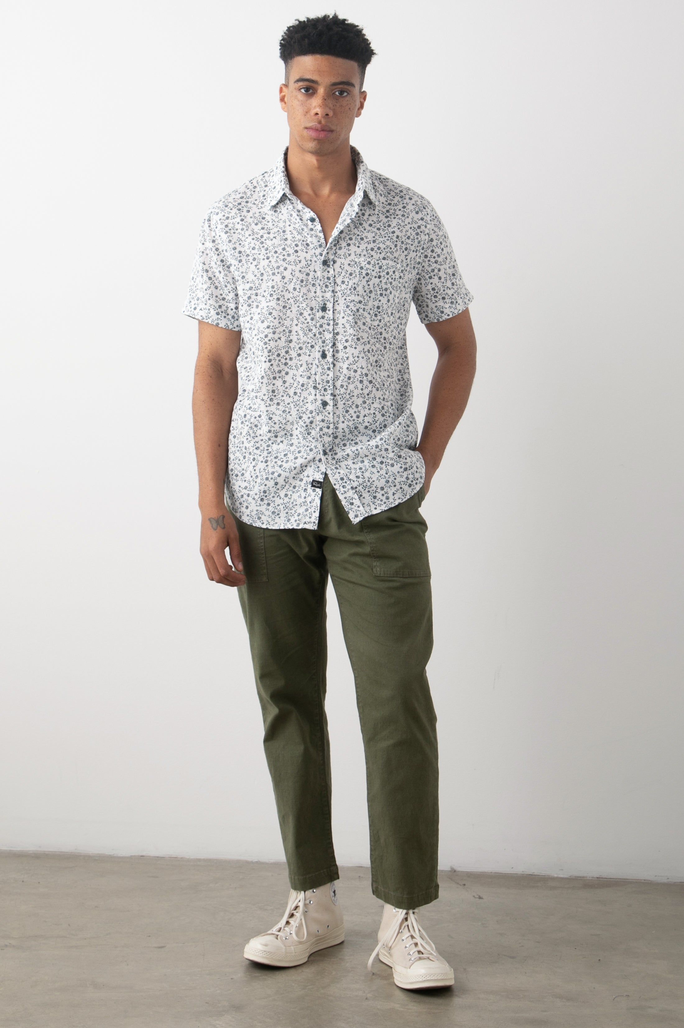 FAIRFAX SHIRT - CREEPING IVY WHITE BLUE sold by Rails product image thumbnail 5