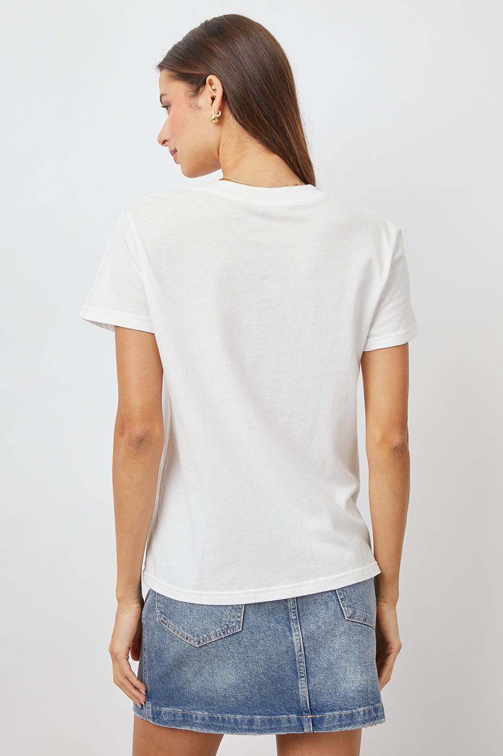 THE CLASSIC CREW T-SHIRT - WHITE RAINBOW LOGO sold by Rails product image thumbnail 3