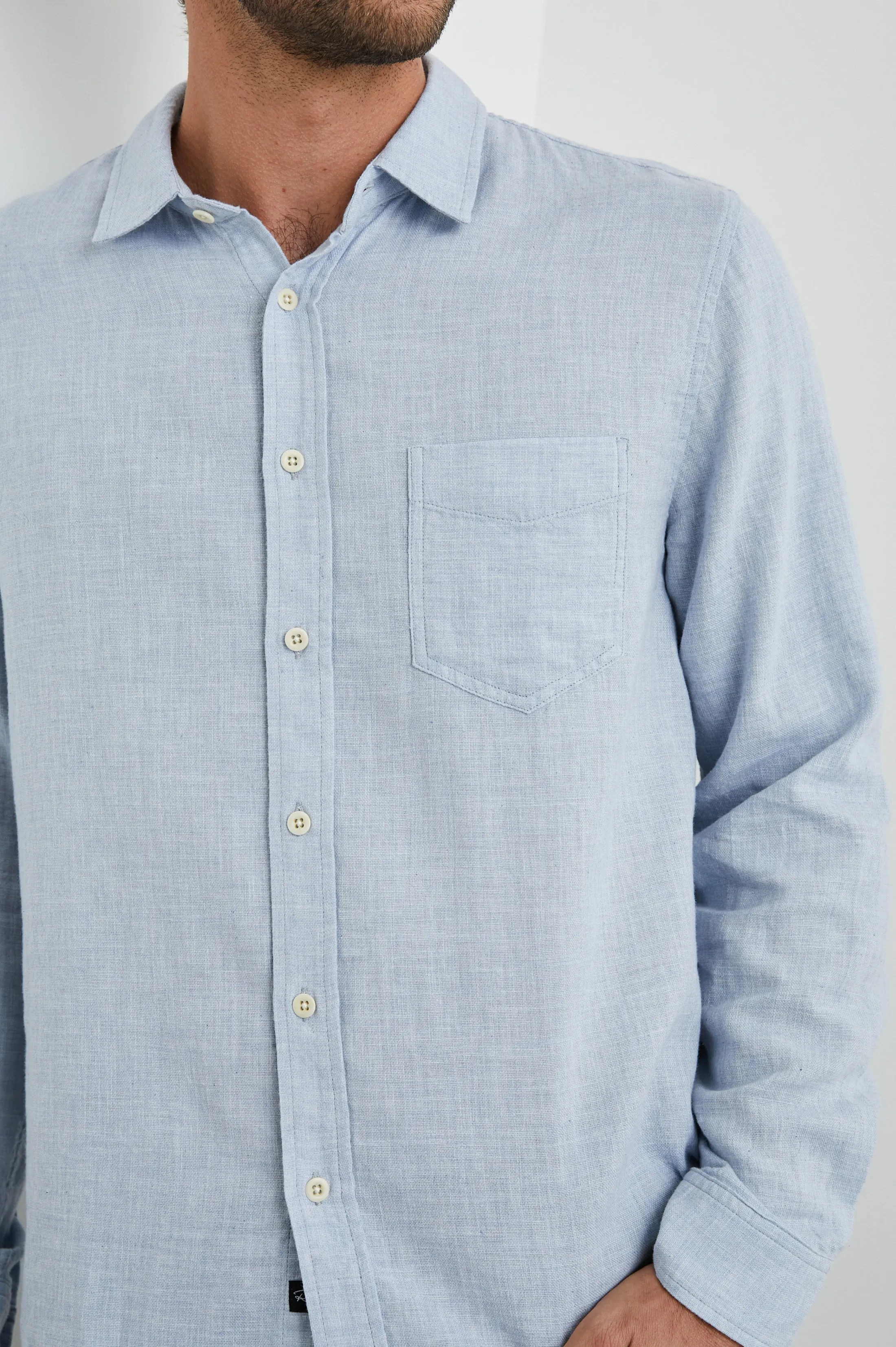WYATT SHIRT - BLUE MELANGE sold by Rails product image thumbnail 2