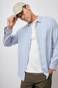 WYATT SHIRT - BLUE MELANGE sold by Rails