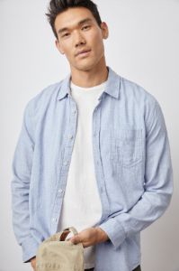 WYATT SHIRT - BLUE MELANGE sold by Rails