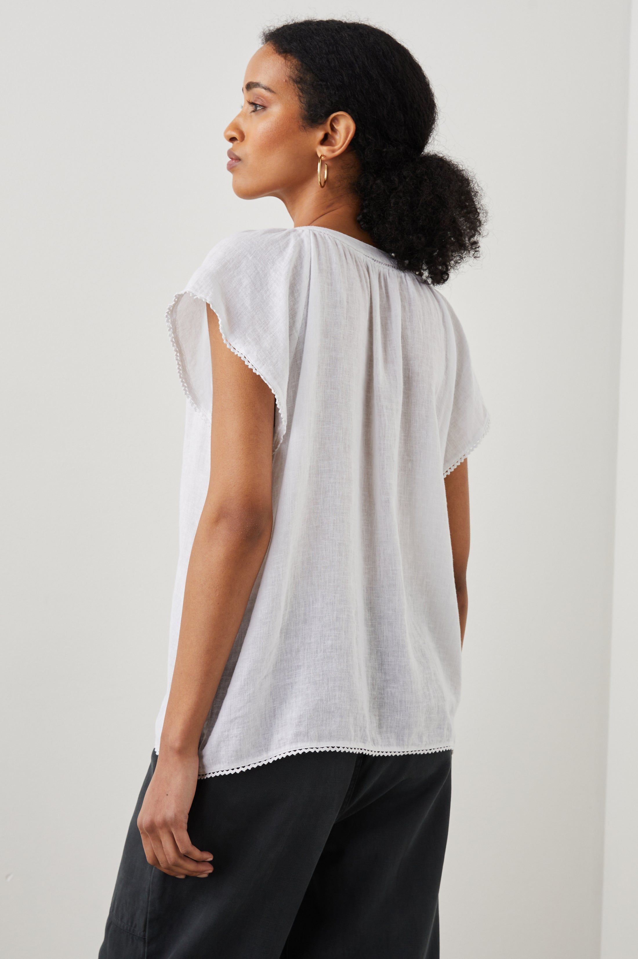 ALENA TOP - WHITE LACE DETAIL sold by Rails product image thumbnail 5