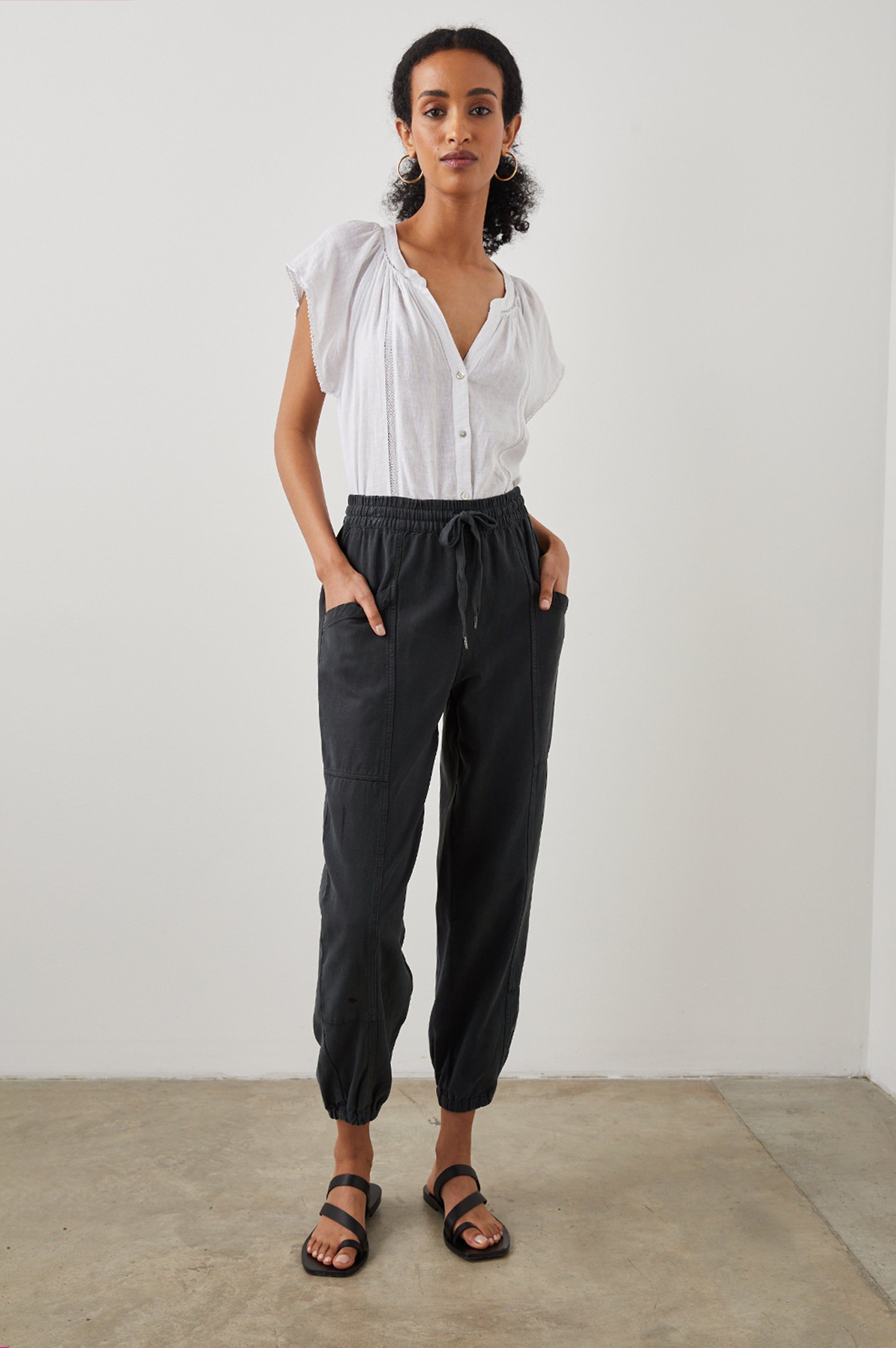 ALENA TOP - WHITE LACE DETAIL sold by Rails product image thumbnail 3