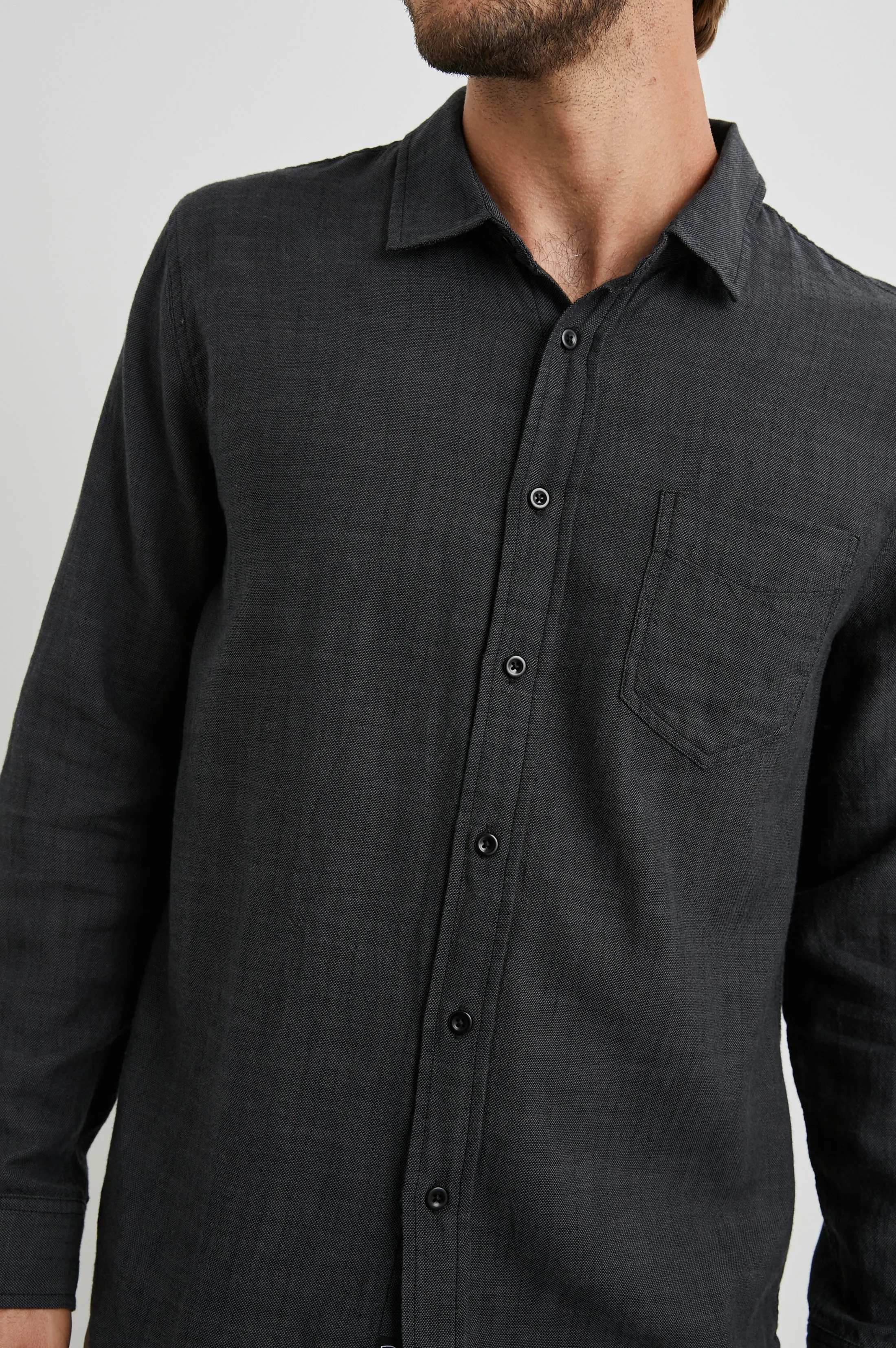 WYATT SHIRT - BLACK CHAMBRAY sold by Rails product image thumbnail 2