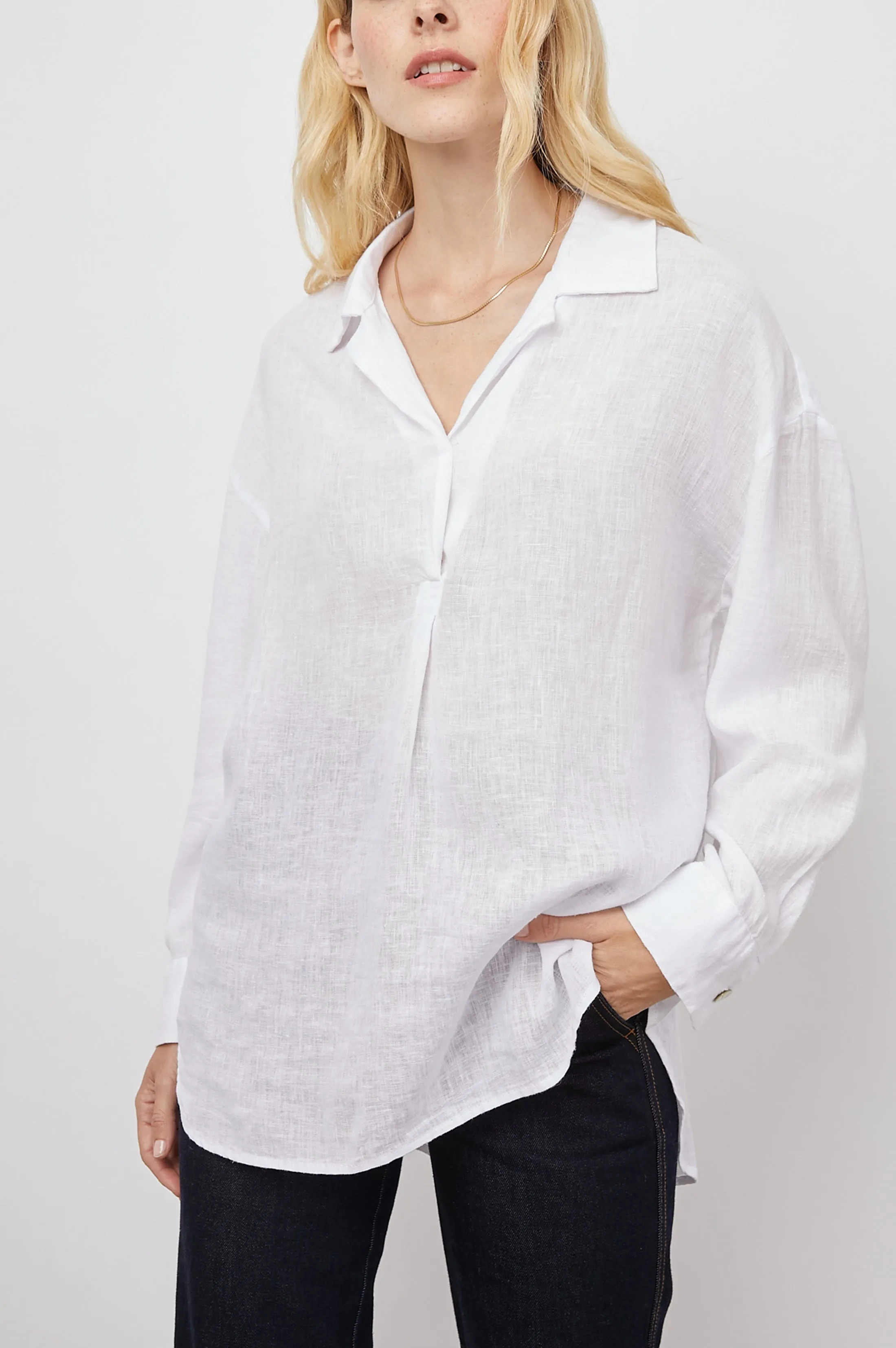 JOCELYN SHIRT - WHITE sold by Rails