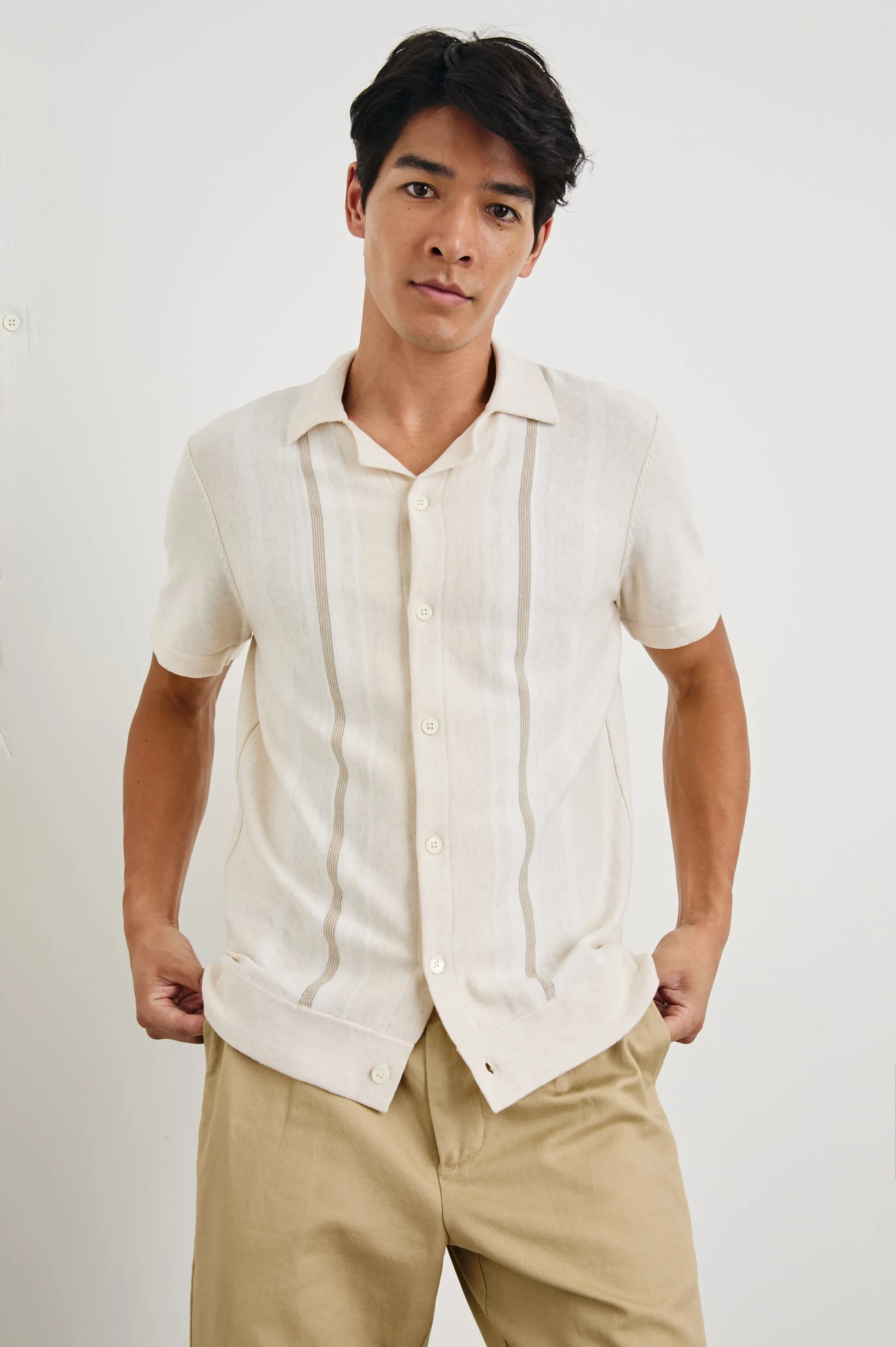 SILAS SHIRT - LATTE MULTI sold by Rails product image thumbnail 2