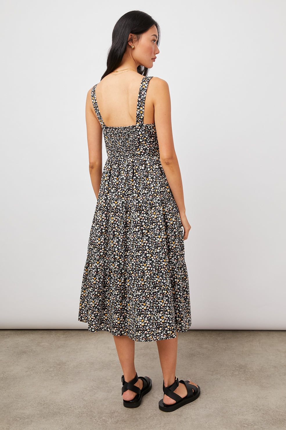 VIOLET DRESS - BLACK MINI FLORAL sold by Rails product image thumbnail 4