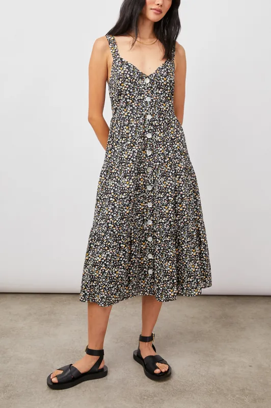 VIOLET DRESS - BLACK MINI FLORAL sold by Rails