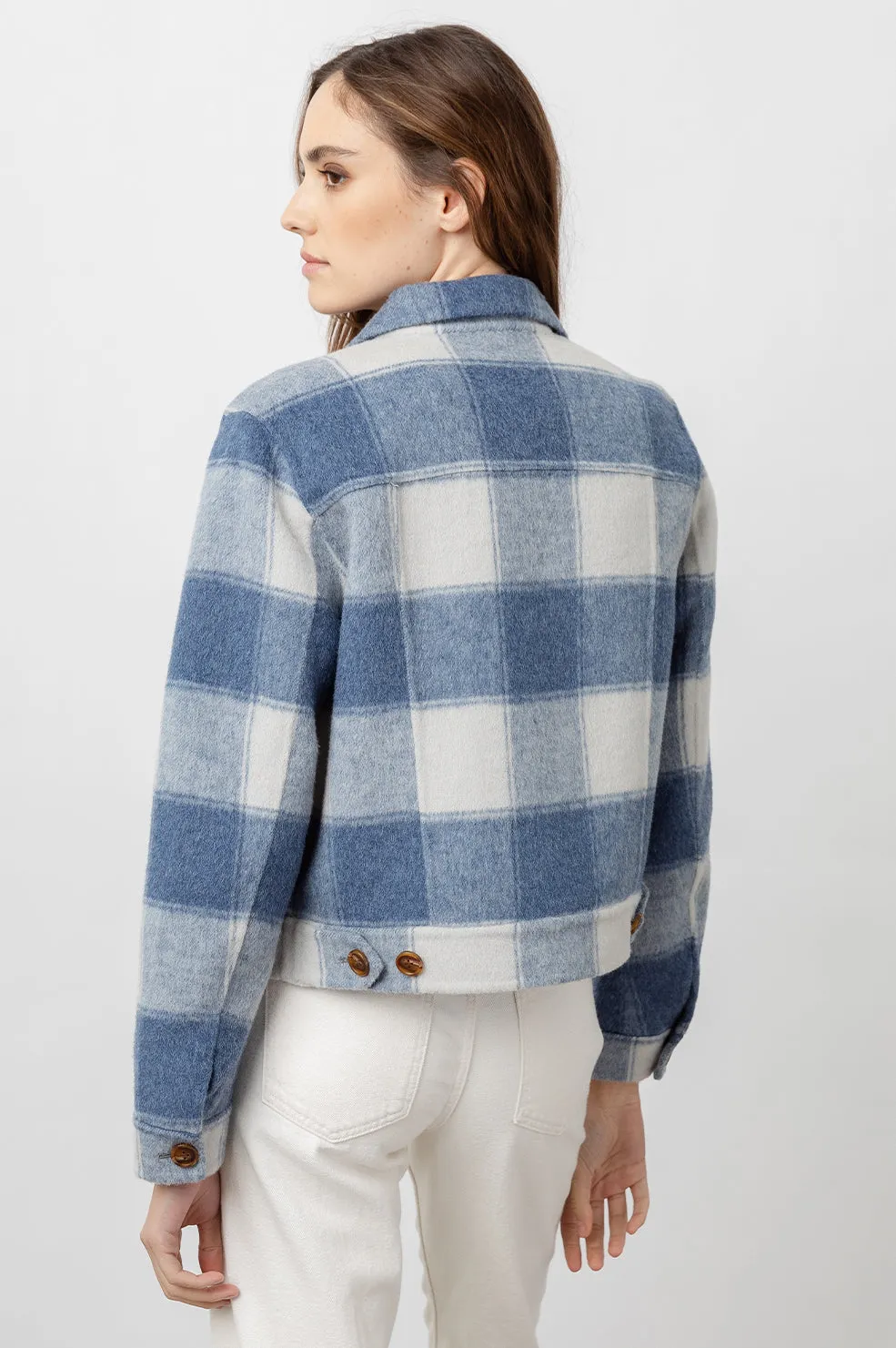 STEFFI JACKET - BLUE BUFFALO CHECK sold by Rails product image thumbnail 4