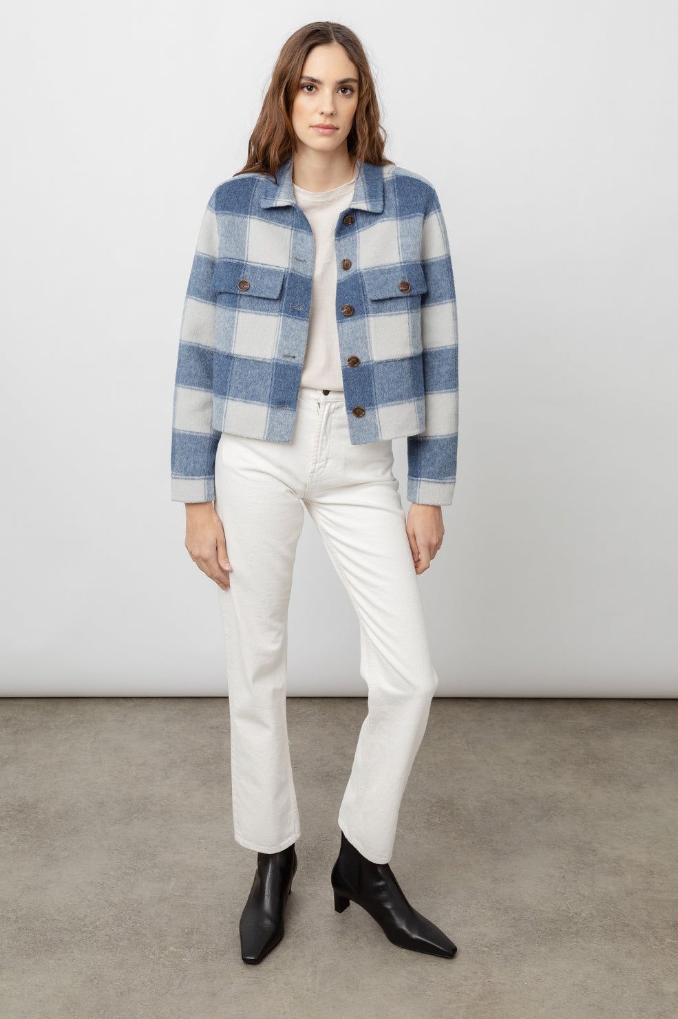 STEFFI JACKET - BLUE BUFFALO CHECK sold by Rails product image thumbnail 5