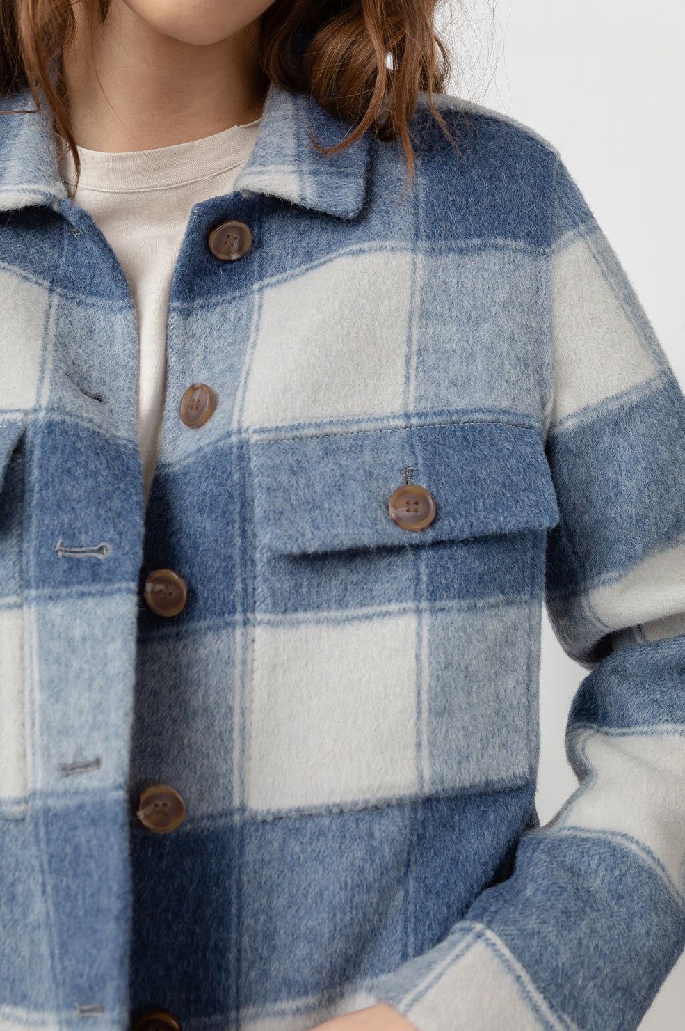 STEFFI JACKET - BLUE BUFFALO CHECK sold by Rails product image thumbnail 2