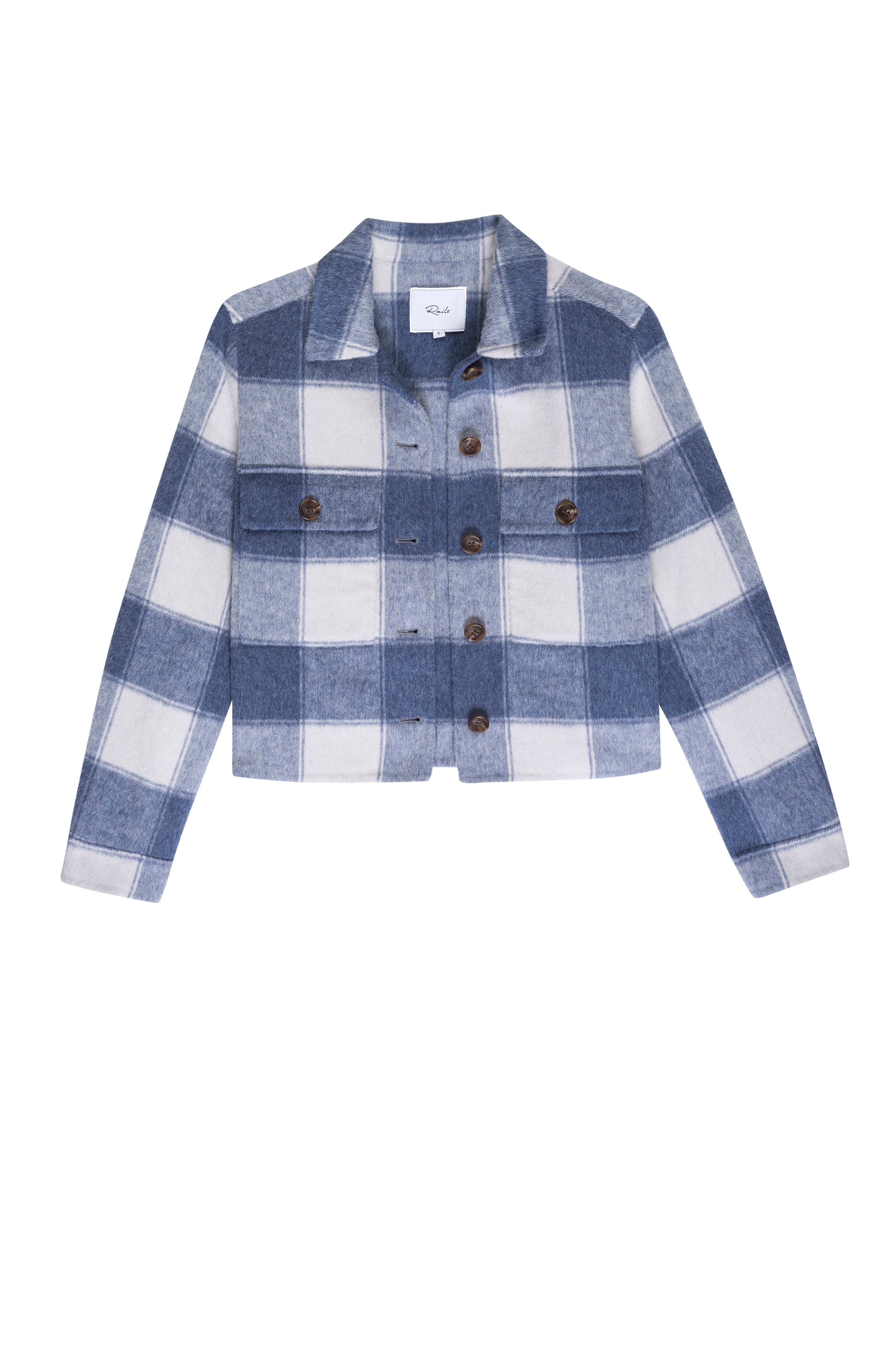 STEFFI JACKET - BLUE BUFFALO CHECK sold by Rails product image thumbnail 6