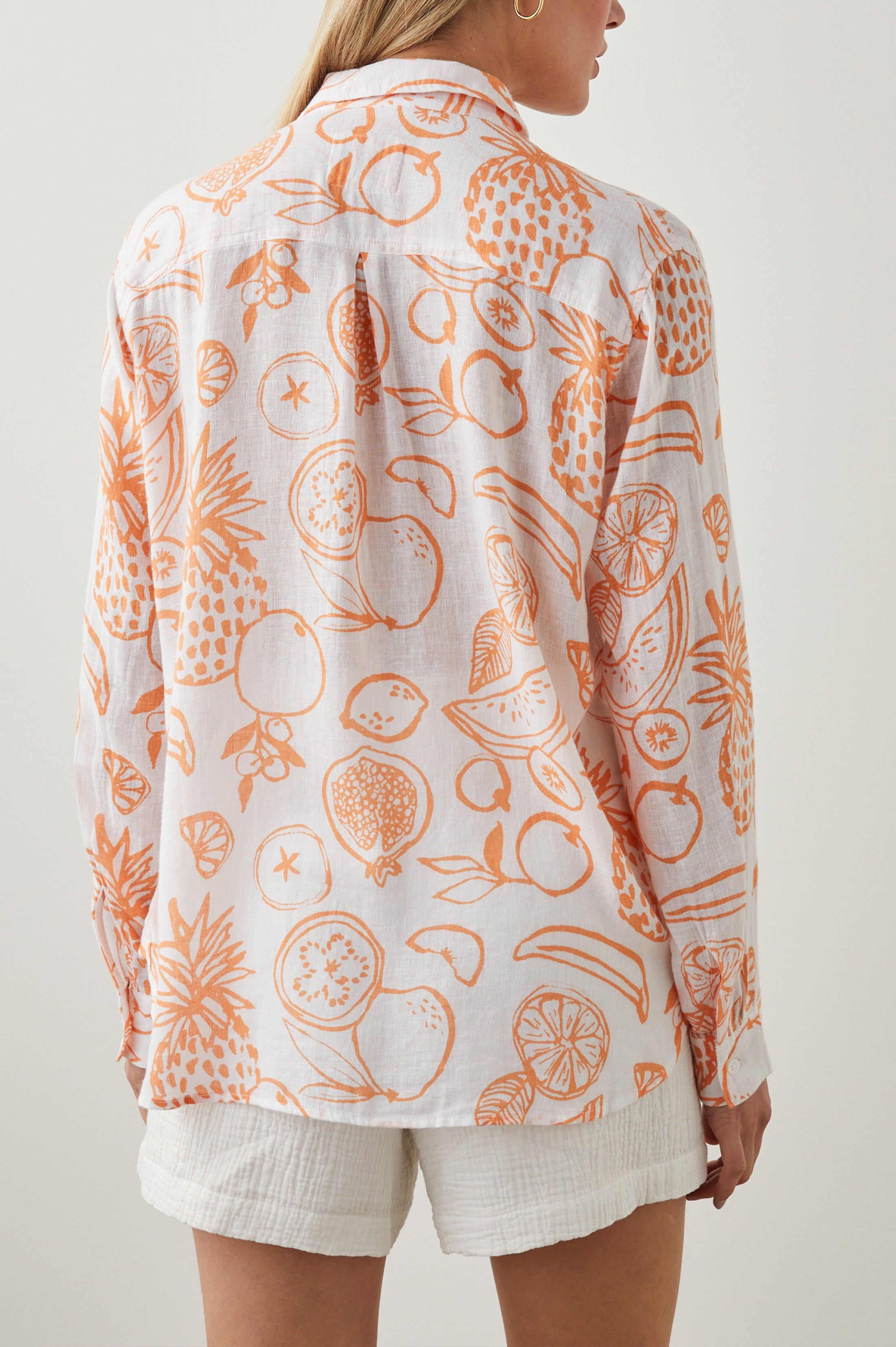 CHARLI SHIRT - ORANGE PAINTED FRUITS sold by Rails product image thumbnail 3