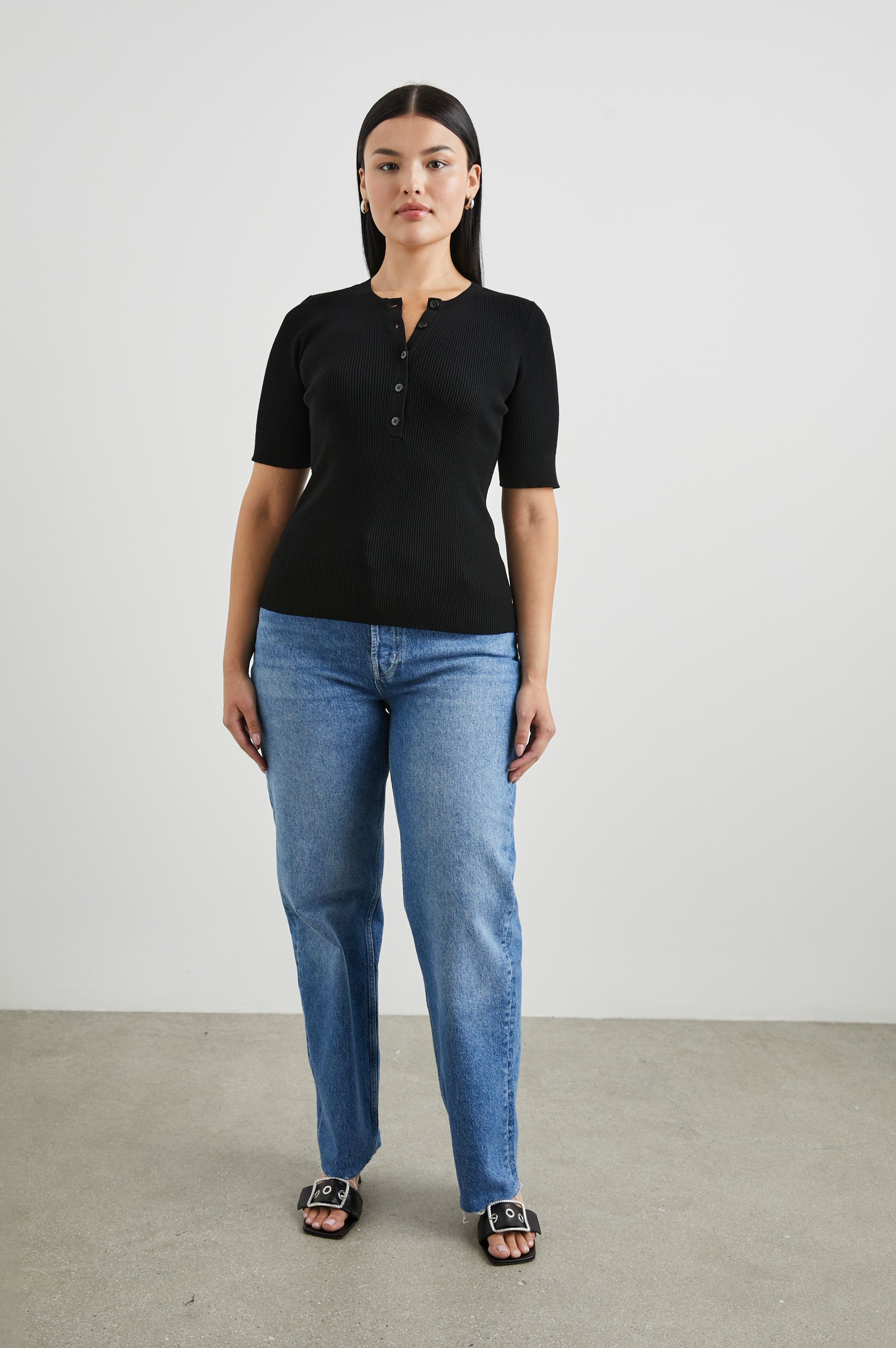 TONI TOP - BLACK sold by Rails product image thumbnail 4