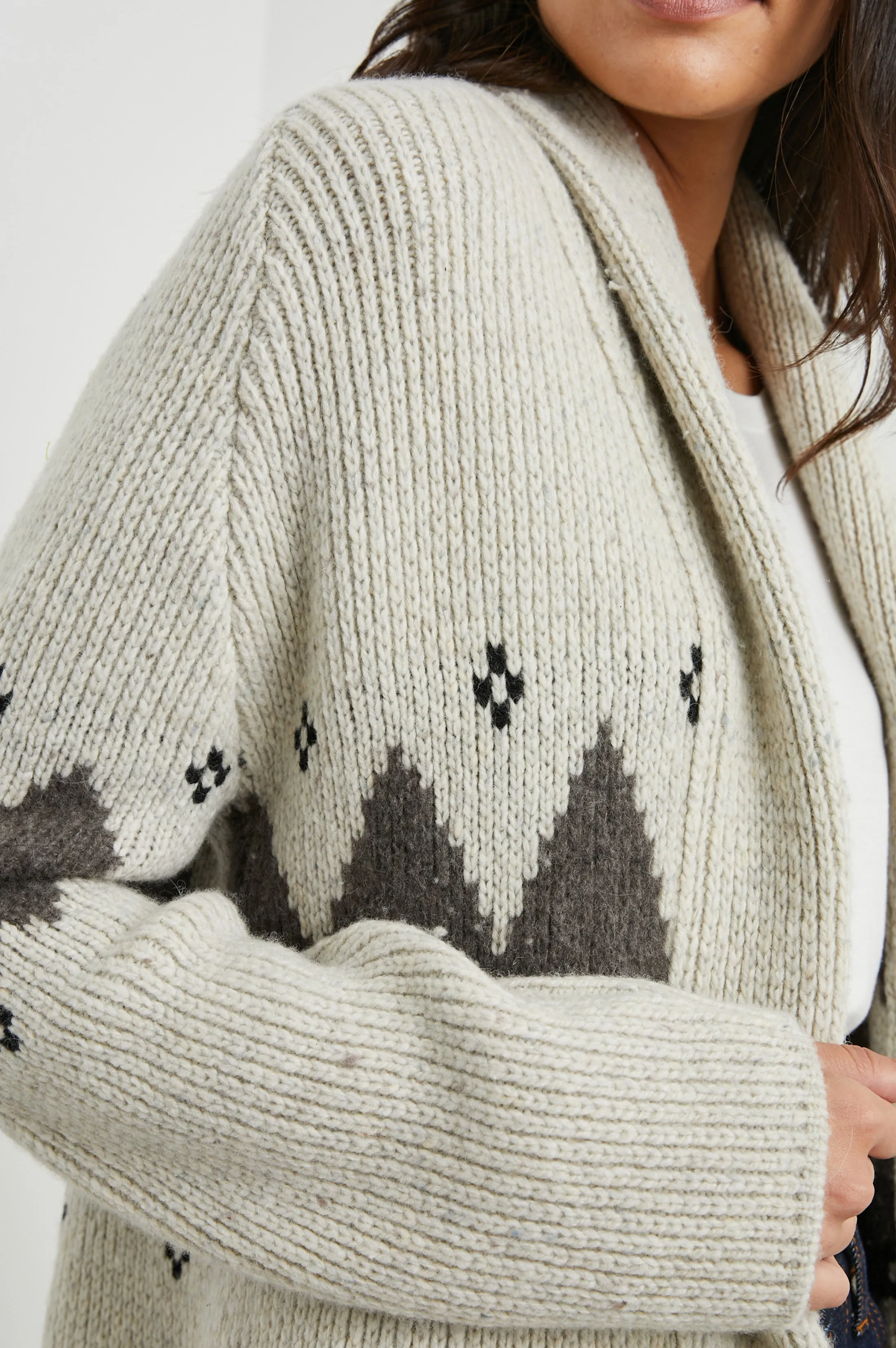 SILAS SWEATER - OATMEAL ARGYLE sold by Rails product image thumbnail 2