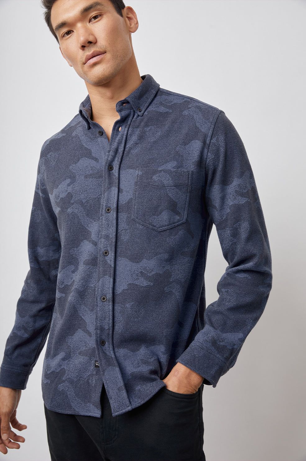 BERKELEY SHIRT - INDIGO CAMO sold by Rails product image thumbnail 4