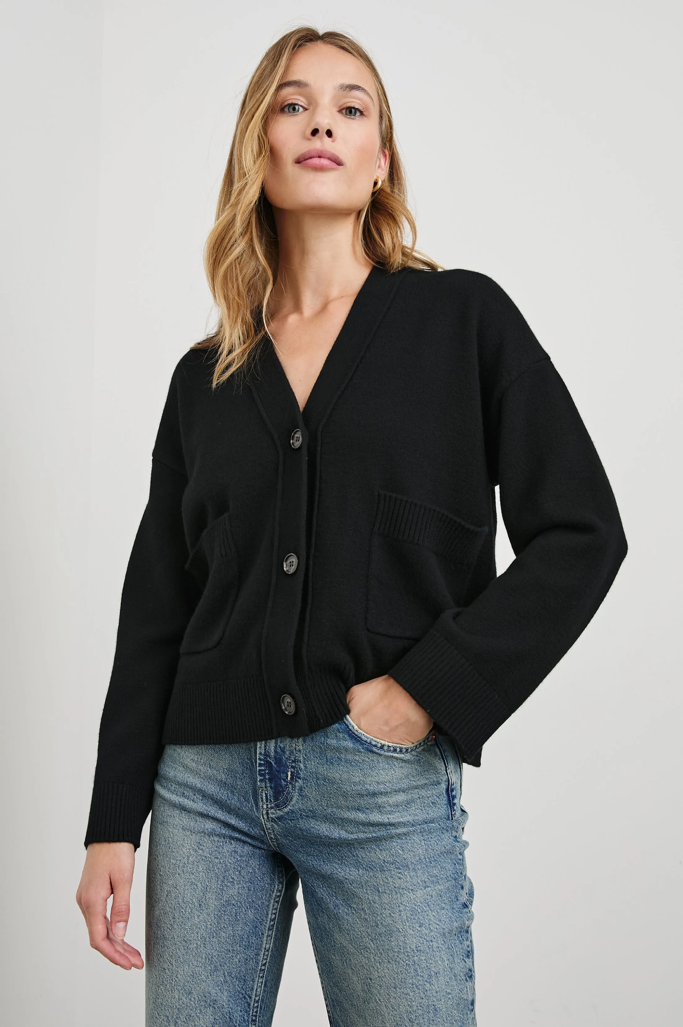 LINDI CARDIGAN - BLACK sold by Rails