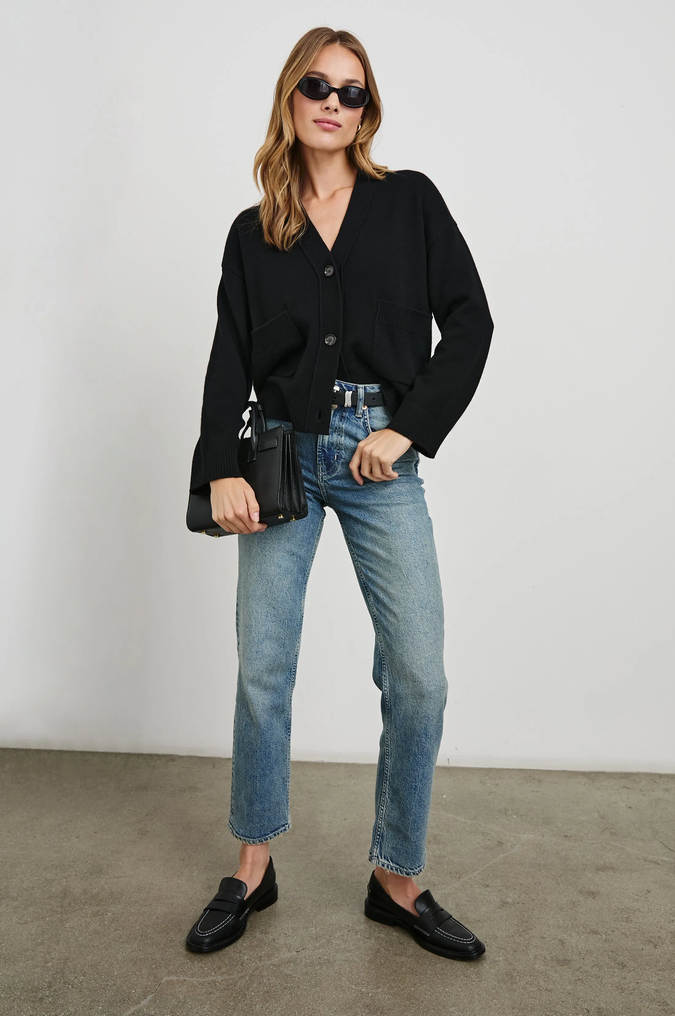 LINDI CARDIGAN - BLACK sold by Rails product image thumbnail 3