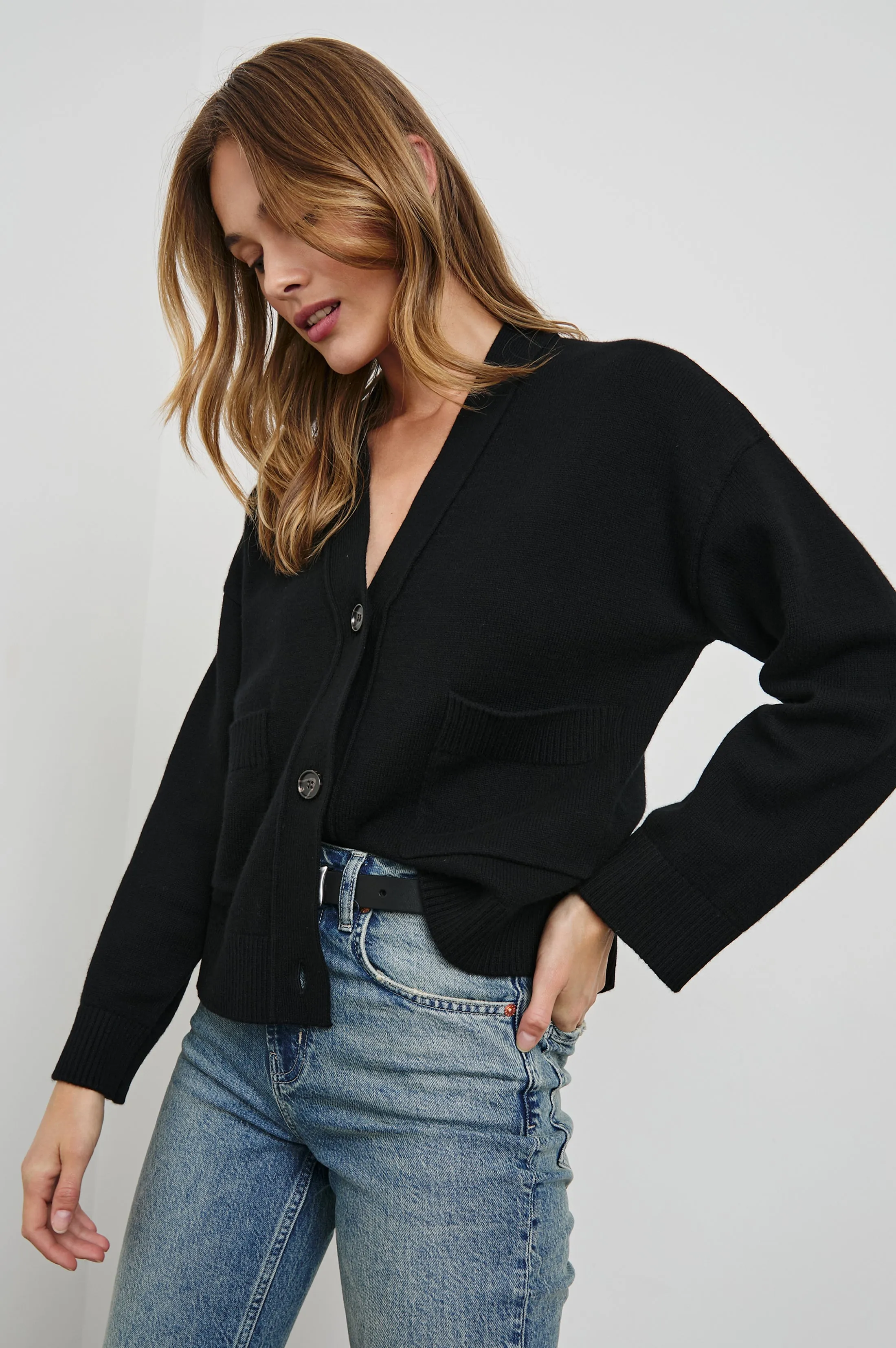 LINDI CARDIGAN - BLACK sold by Rails product image thumbnail 4