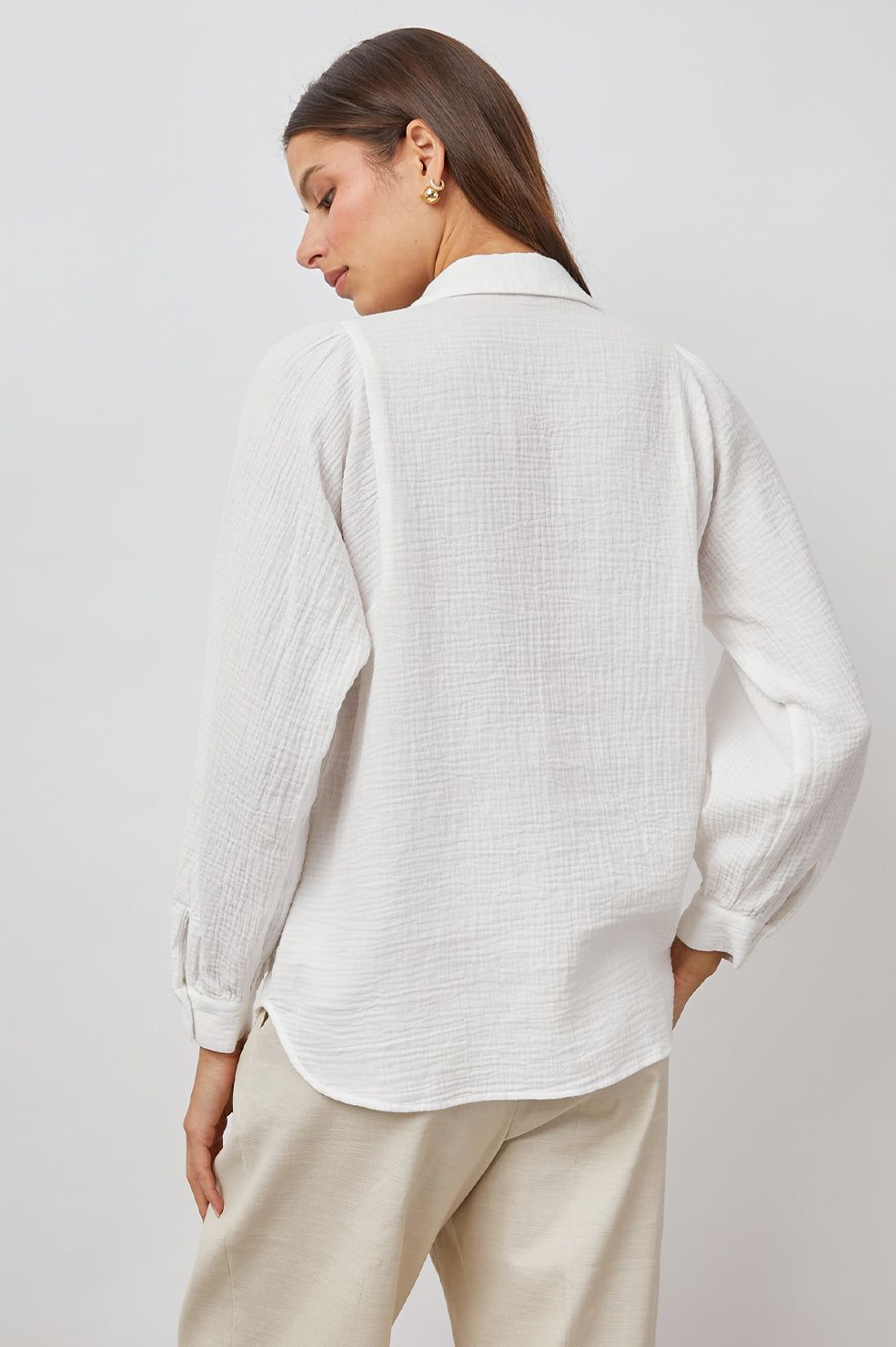 LAUREN SHIRT - WHITE sold by Rails product image thumbnail 4