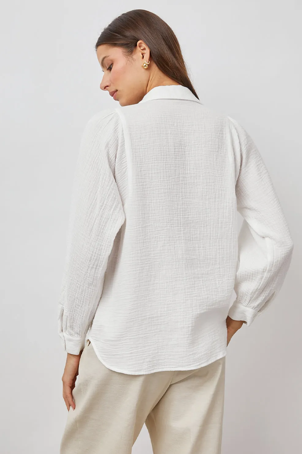 LAUREN SHIRT - WHITE sold by Rails product image thumbnail 4