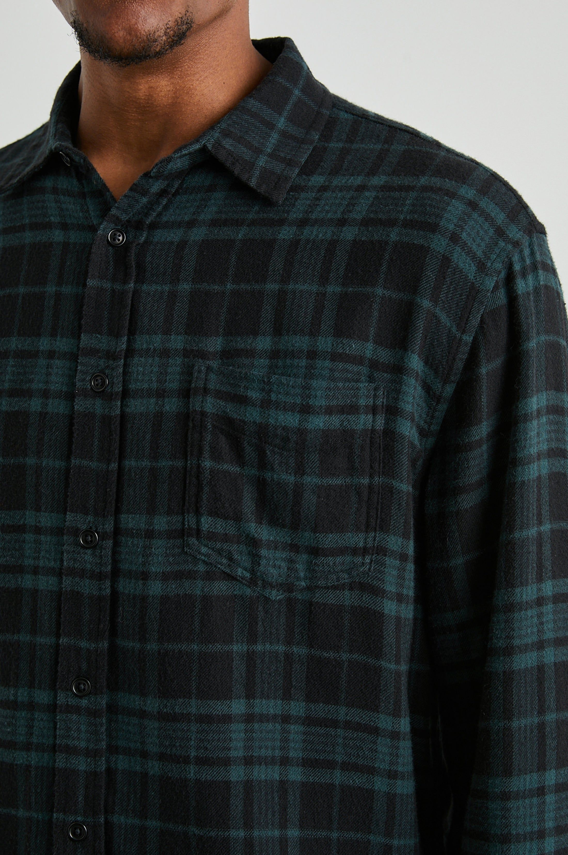 LENNOX SHIRT - EMERALD SHADOW sold by Rails product image thumbnail 2