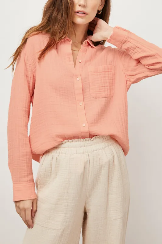 ELLIS SHIRT - FLAMINGO sold by Rails